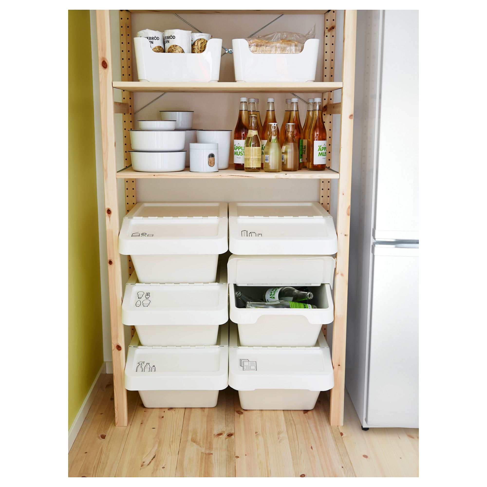 White Sorting Containers SORTERA white 37 l waste sorting bin - 10255897 | IKEA