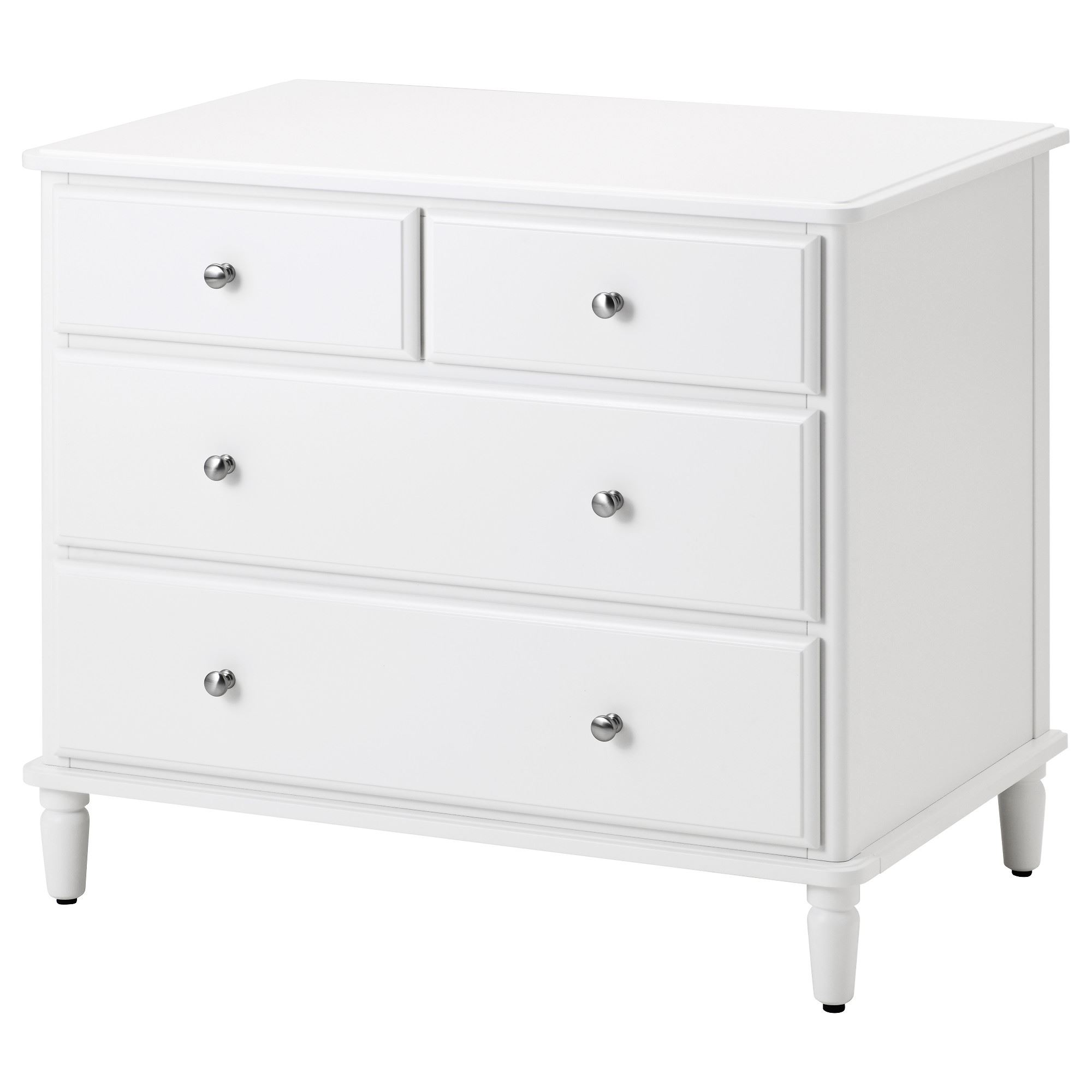 TYSSEDAL white 87x76 cm chest of 4 drawers - 80391325 | IKEA