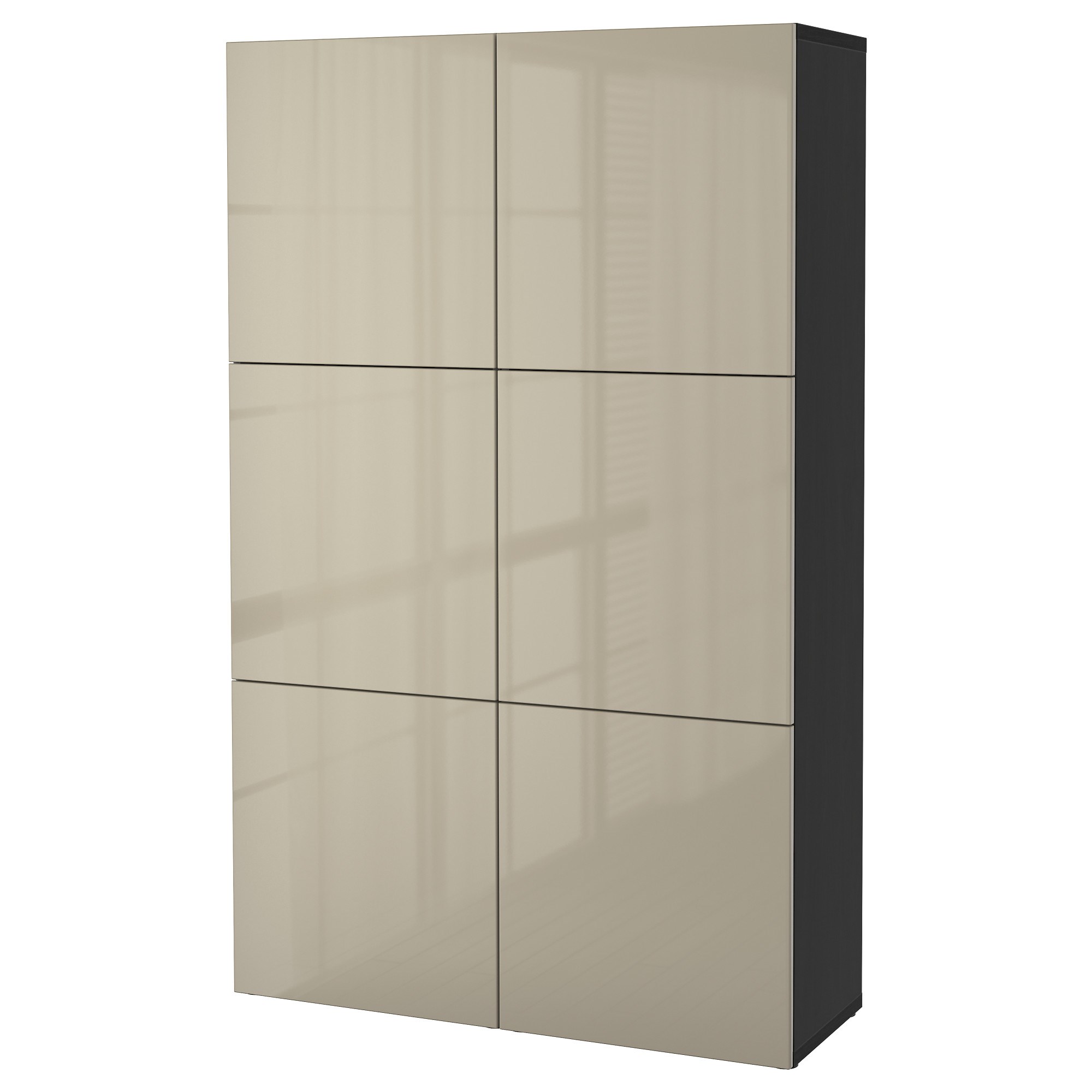 BESTA venge-parlak cila-bej 120x40x192 cm dolap kombinasyonu