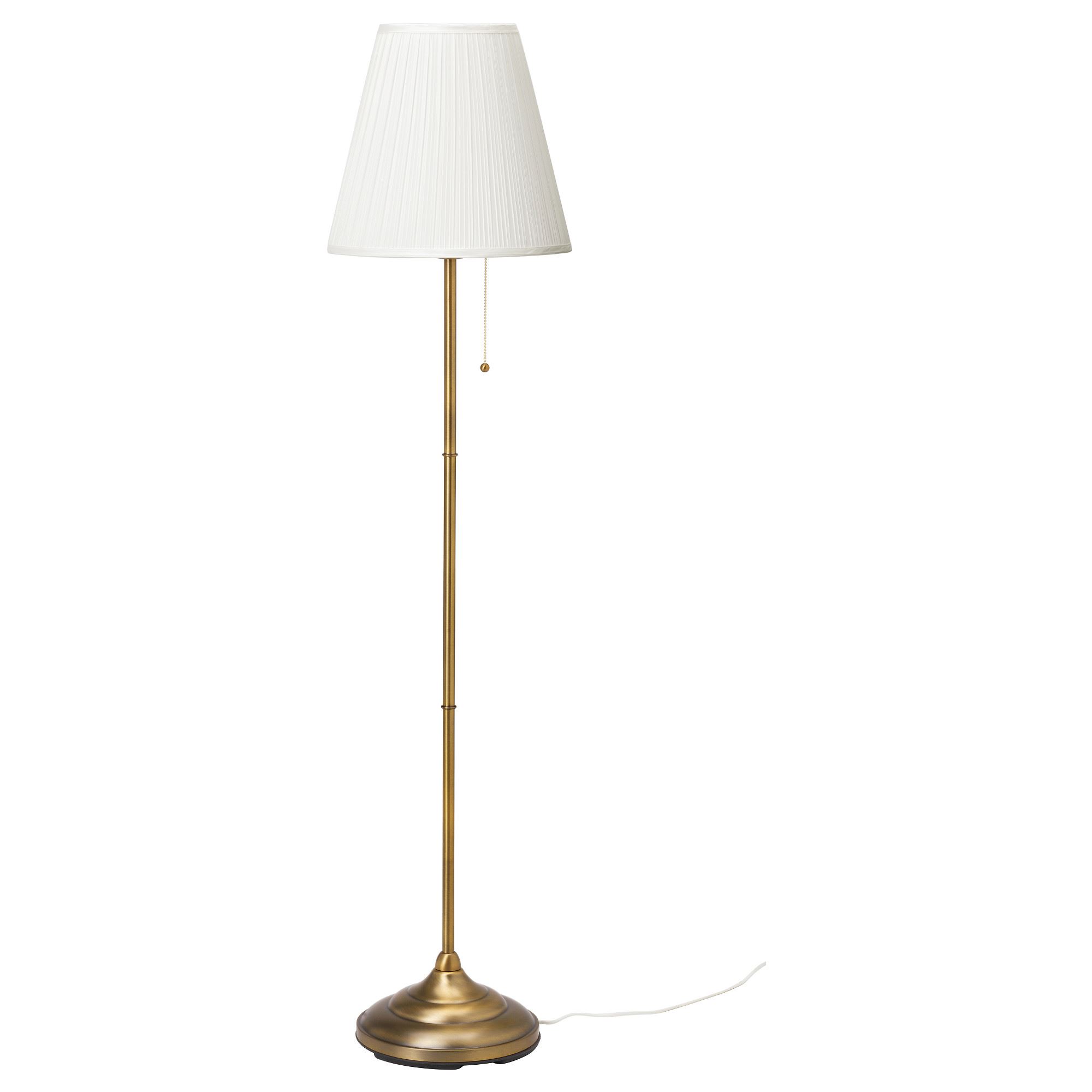 ARSTID brass-white floor lamp - 00321317 | IKEA