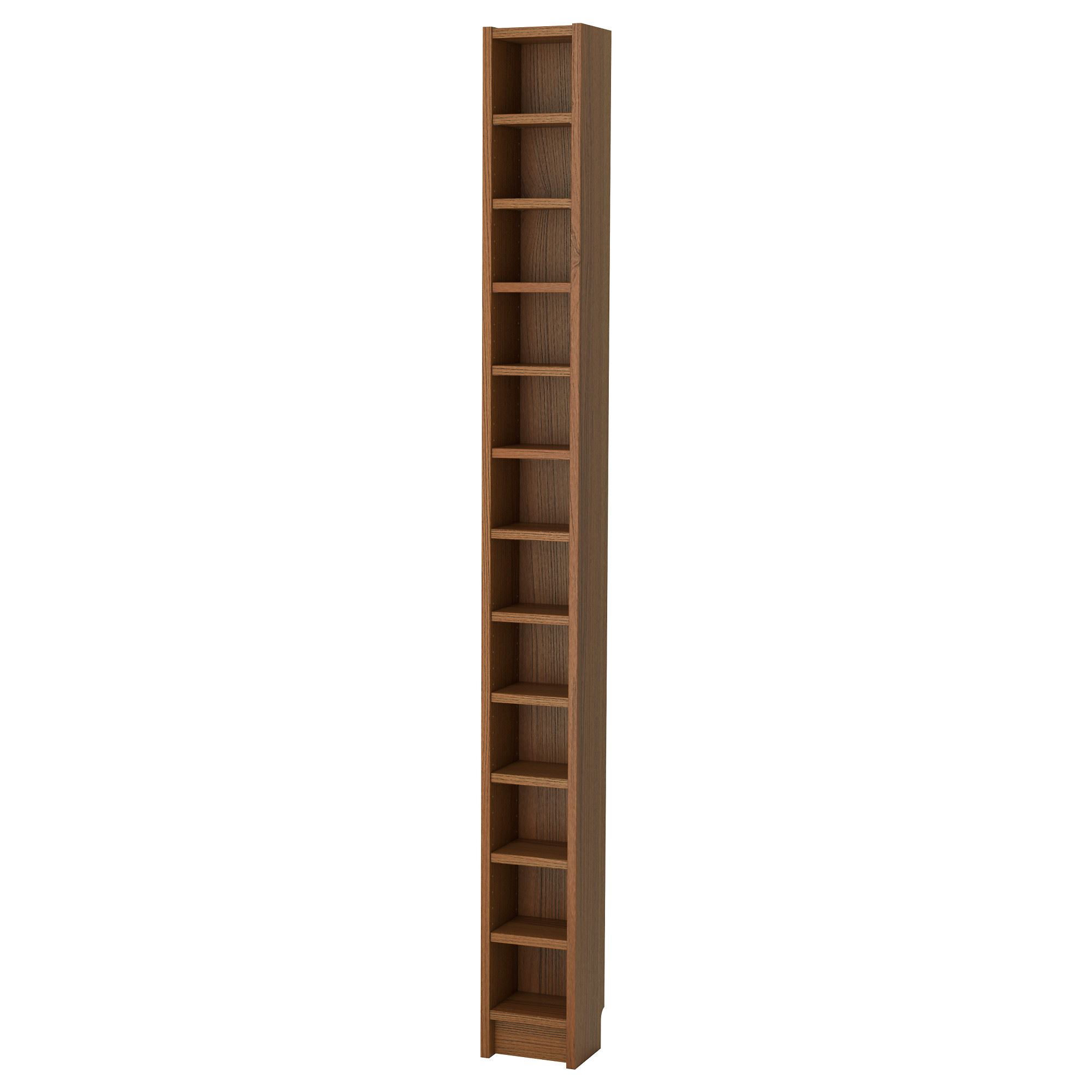 GNEDBY kahverengi-dişbudak kaplama 202 cm kitaplık - 00323364 | IKEA