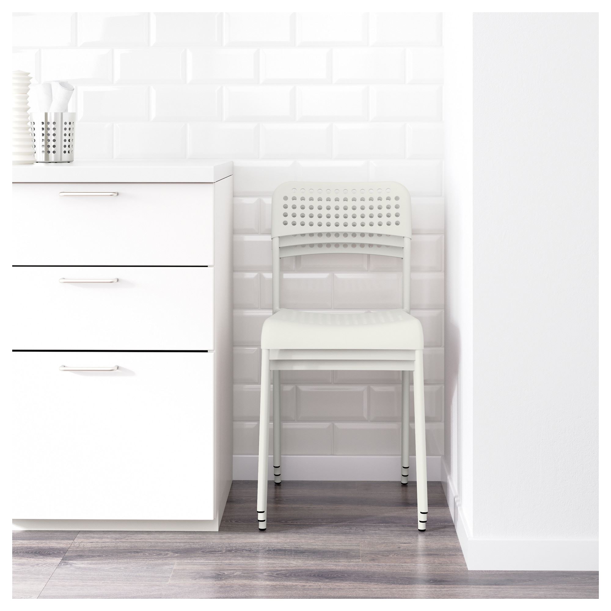ADDE white plastic chair - 10219178 | IKEA