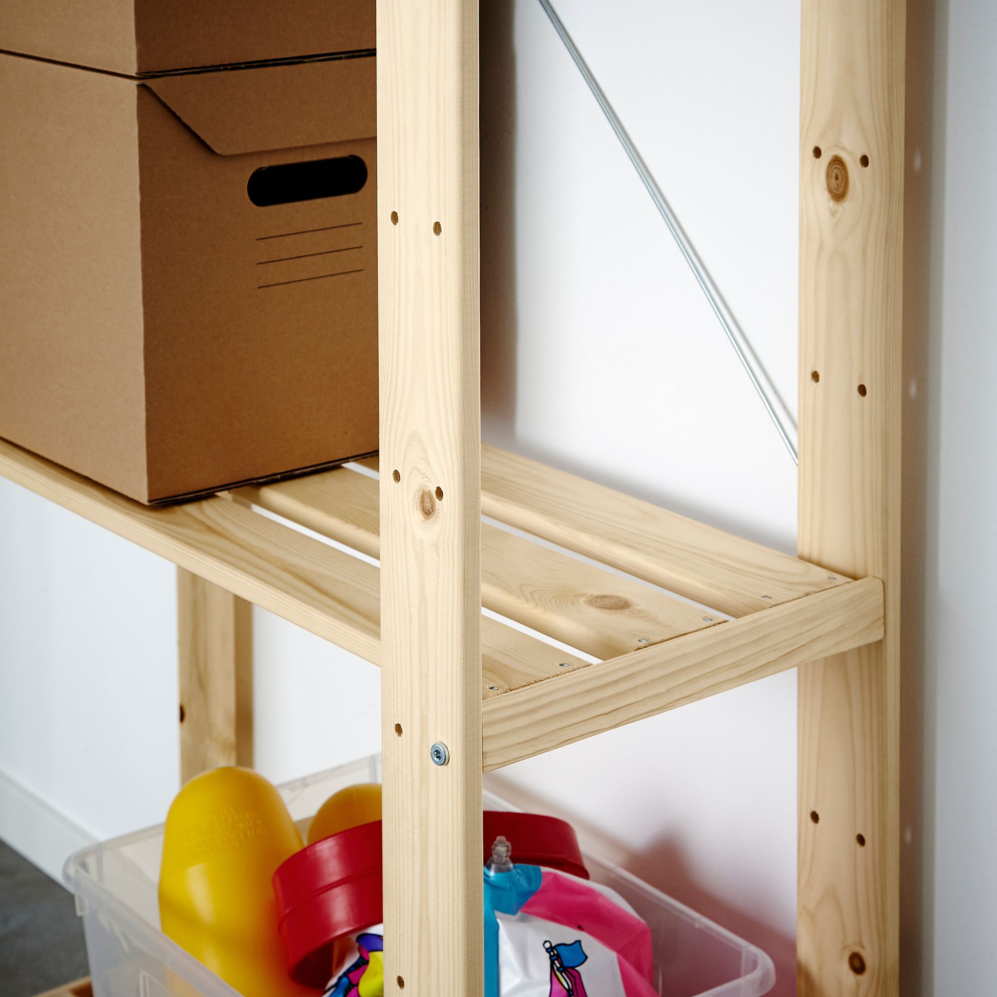 HEJNE pine 230x31x171 cm shelving unit - 39607658 | IKEA