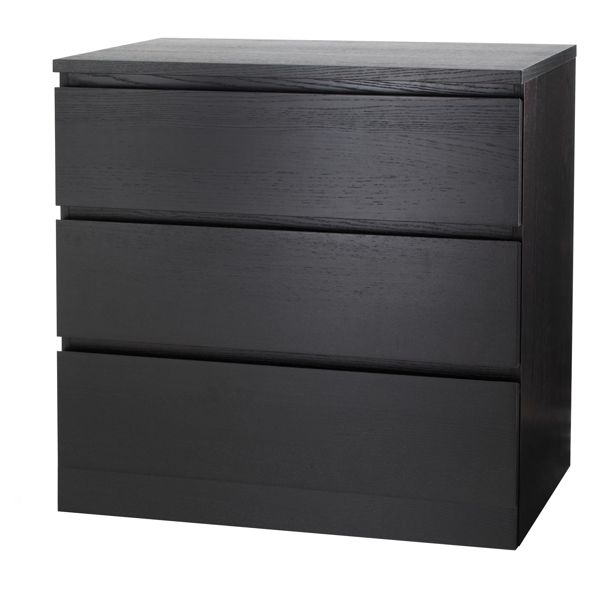 MALM blackbrown 80x78 cm chest of 3 drawers - 20403557 | IKEA