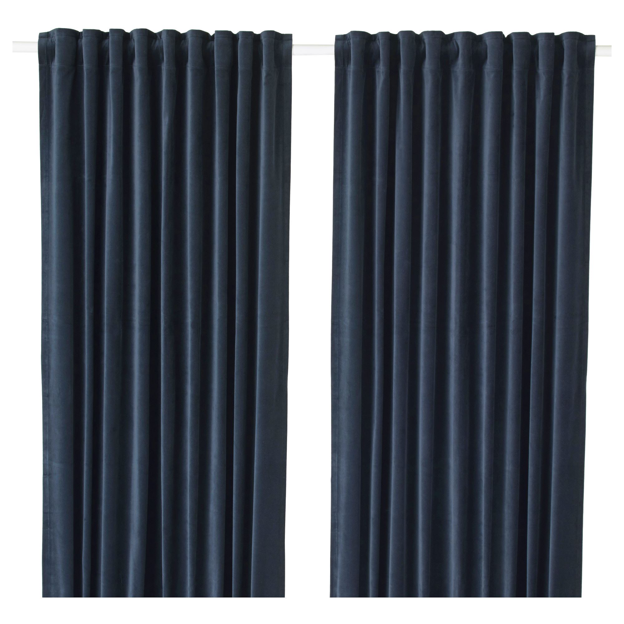 SANELA dark blue 140x300 cm blackout curtain, 1 pair - 40444482 | IKEA