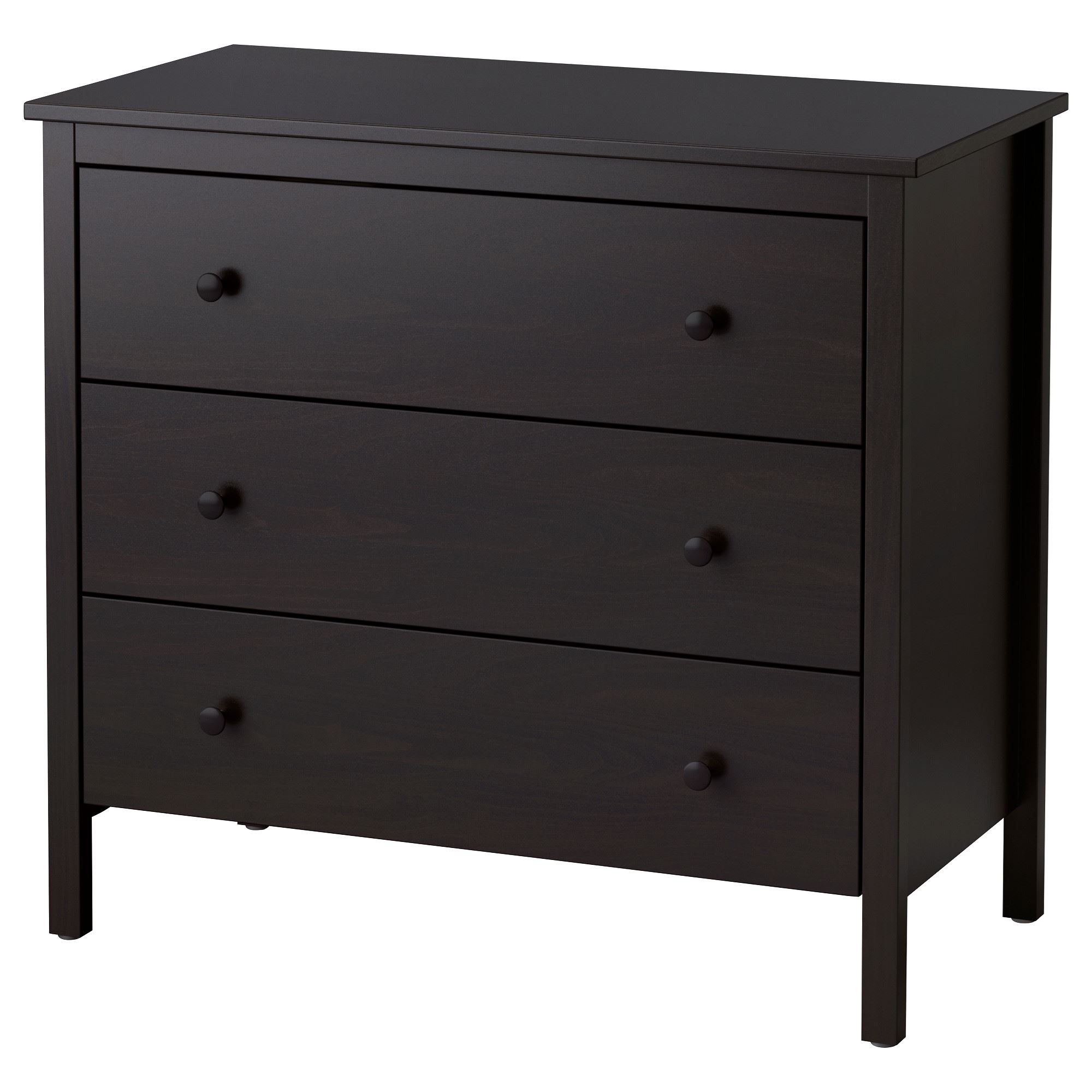 KOPPANG blackbrown 90x83 cm chest of 3 drawers - 80481118 | IKEA