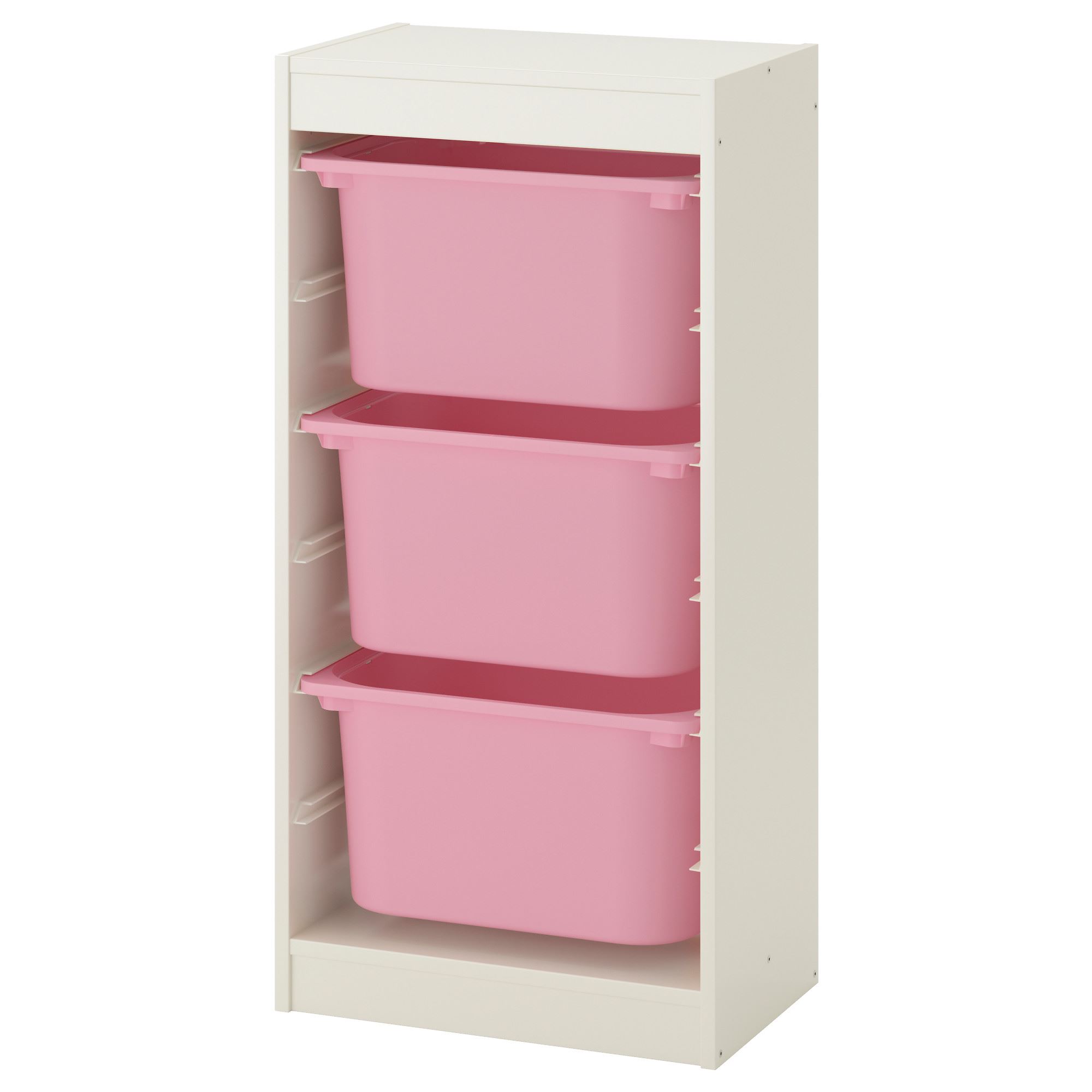TROFAST beyaz-pembe 46x30x94 cm saklama ünitesi - 99228570 | IKEA