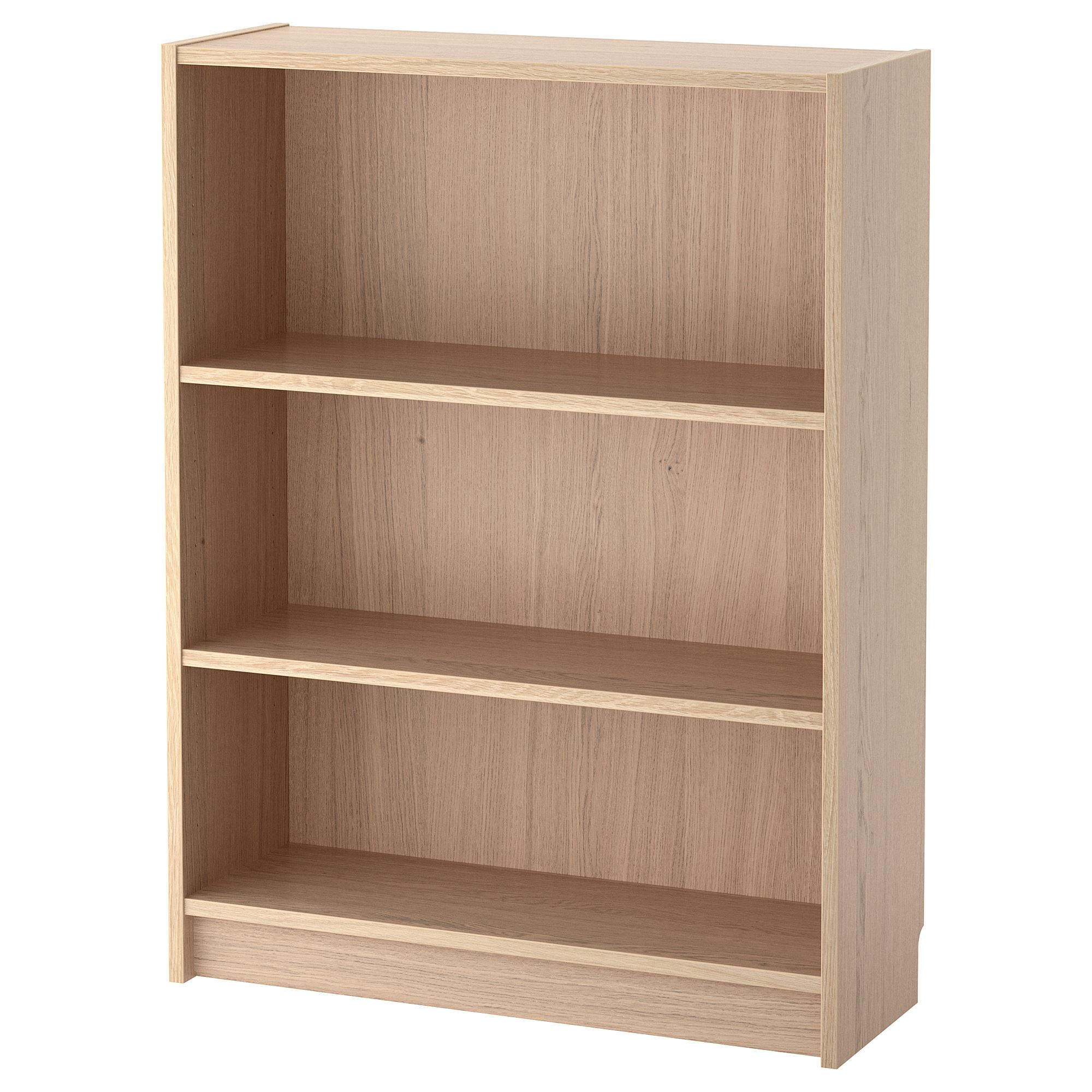 BILLY white stained oak veneer 80x28x106 cm bookcase - 10404208 | IKEA