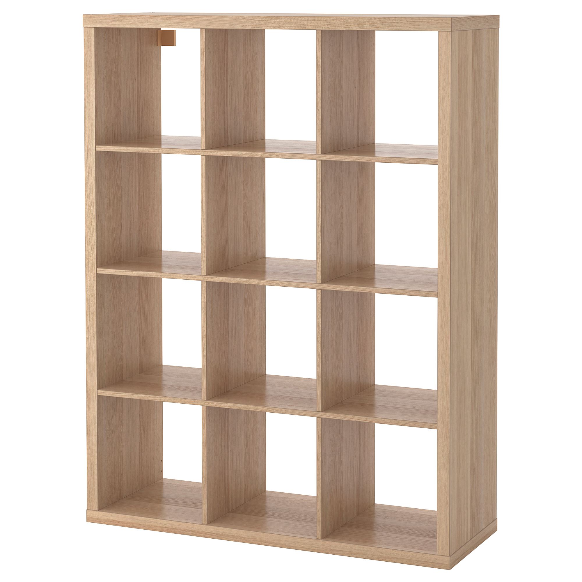 KALLAX white stained oak effect 112x147 cm Open Shelving Unit