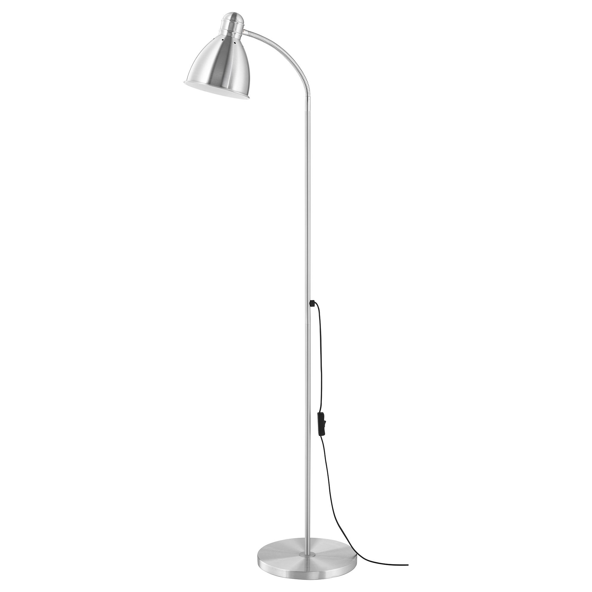 IKEA ライト　シルバー LERSTA alüminyum 131 cm yer ve okuma lambası - 00110640 | IKEA
