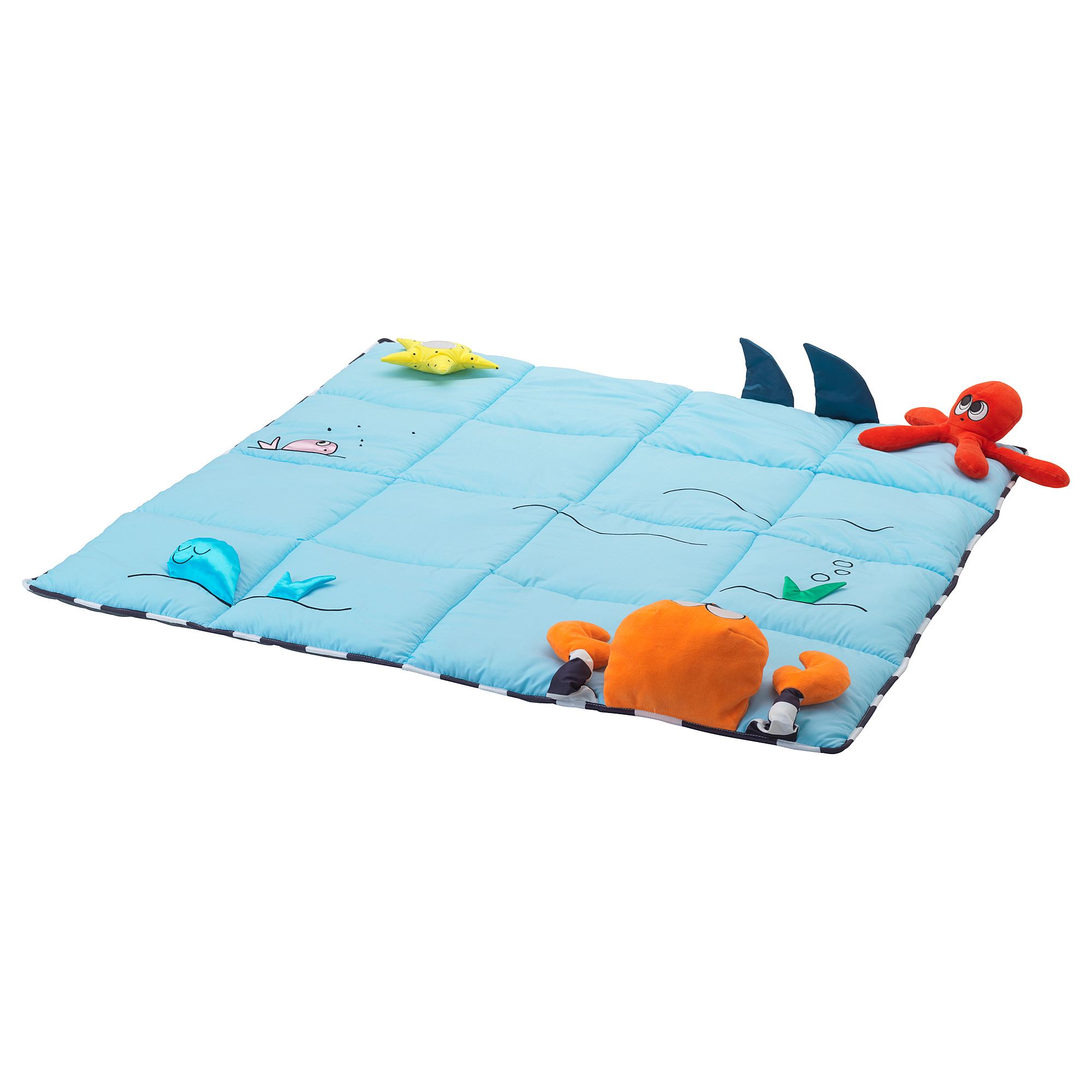 KLAPPA blue 114x114 cm play mat - 30372640 | IKEA