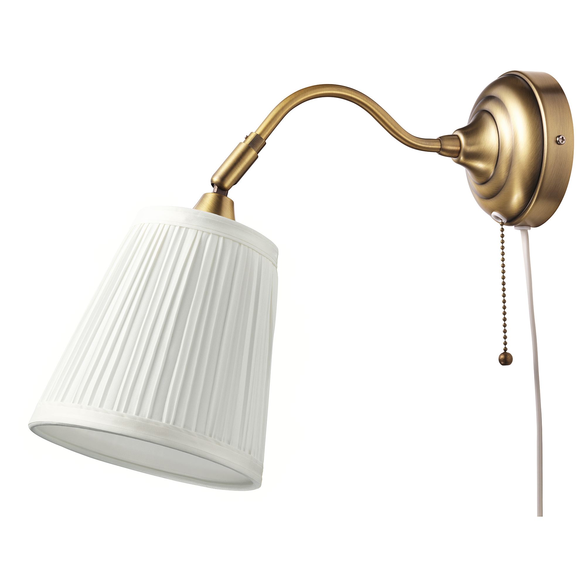ARSTID brass-white wall lamp - 50321386 | IKEA