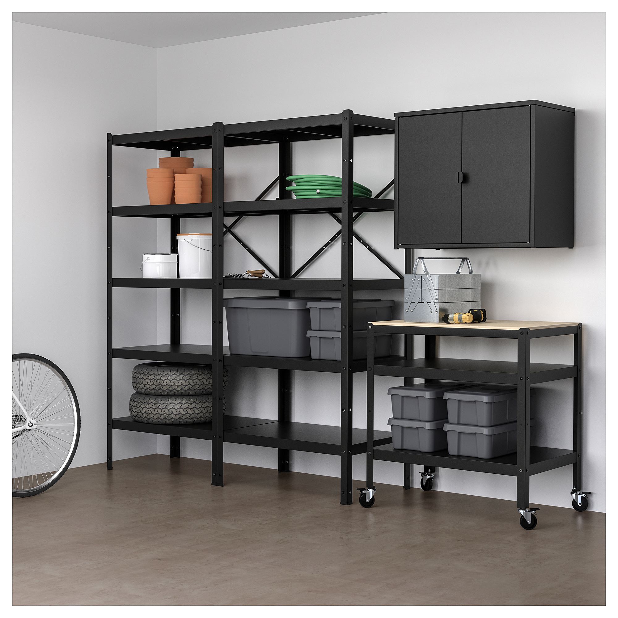 BROR black shelving unit - 29275715 | IKEA