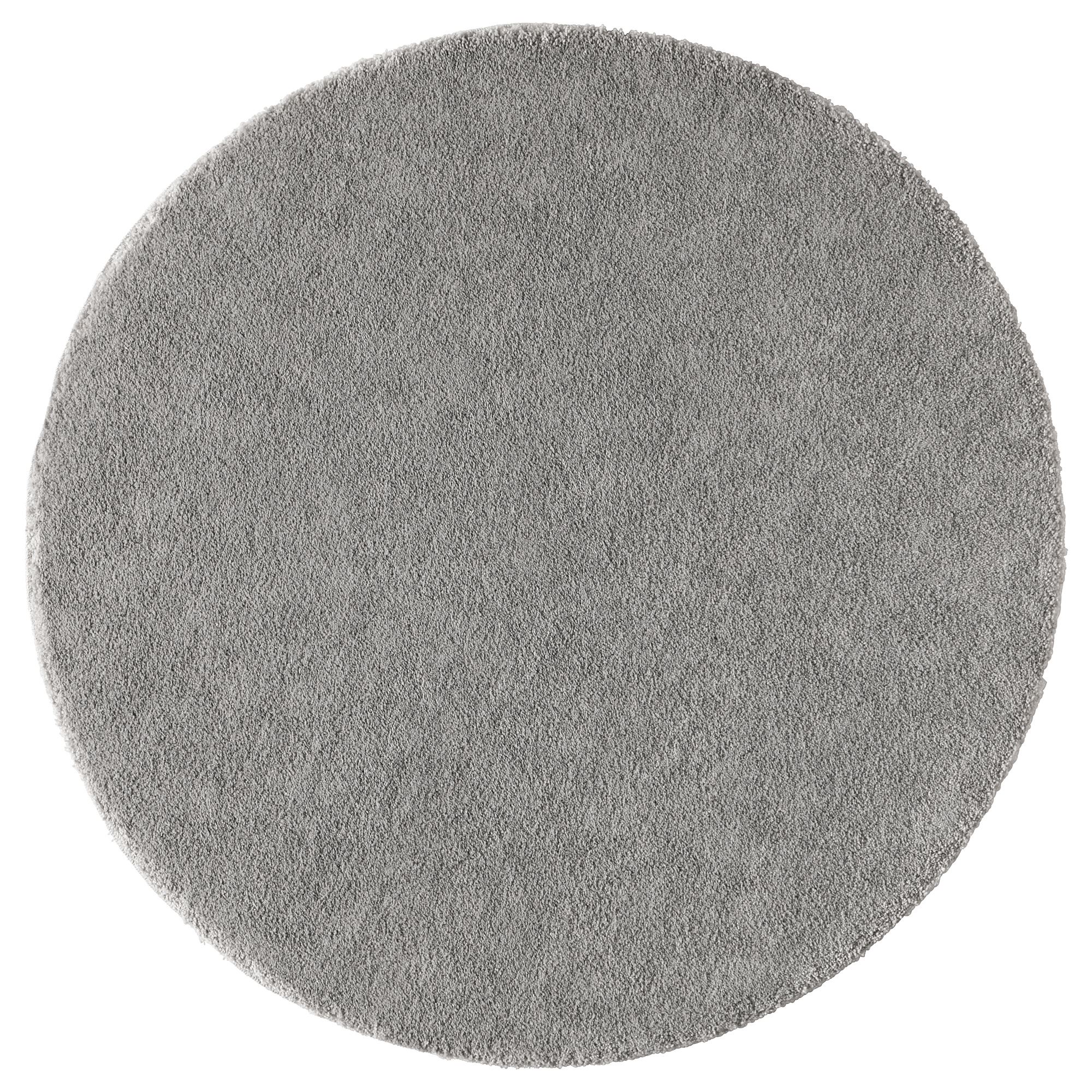 STOENSE medium grey 130 cm round rug - 50426840 | IKEA