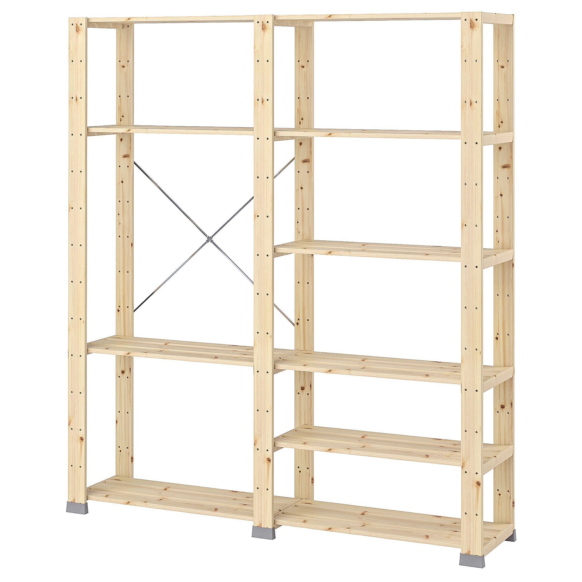 HEJNE pine 154x31x171 cm shelving unit - 09031417 | IKEA