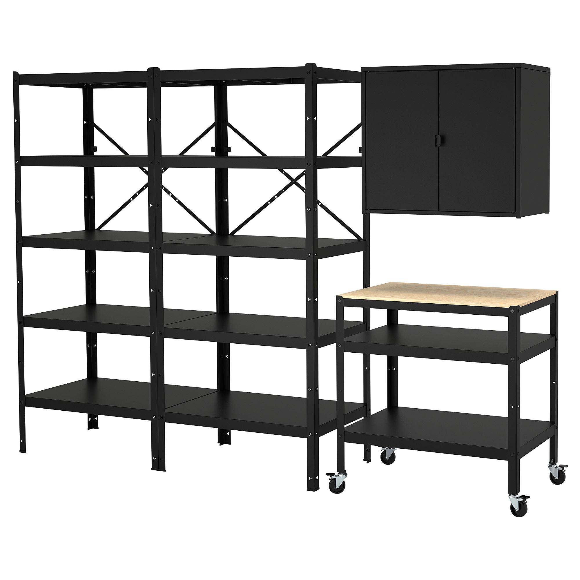BROR black shelving unit - 19471991 | IKEA