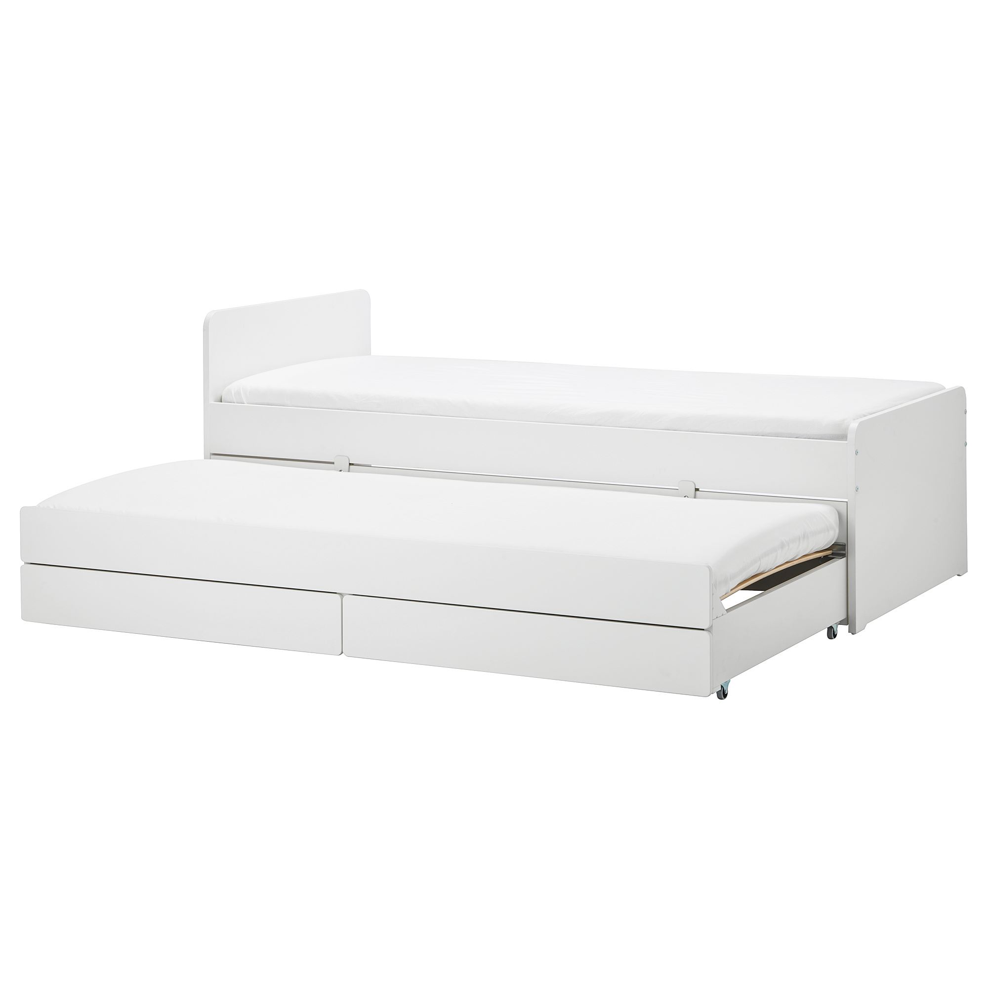 SLAKT/LURÖY white 90x200 cm single bed base - 89227731 | IKEA