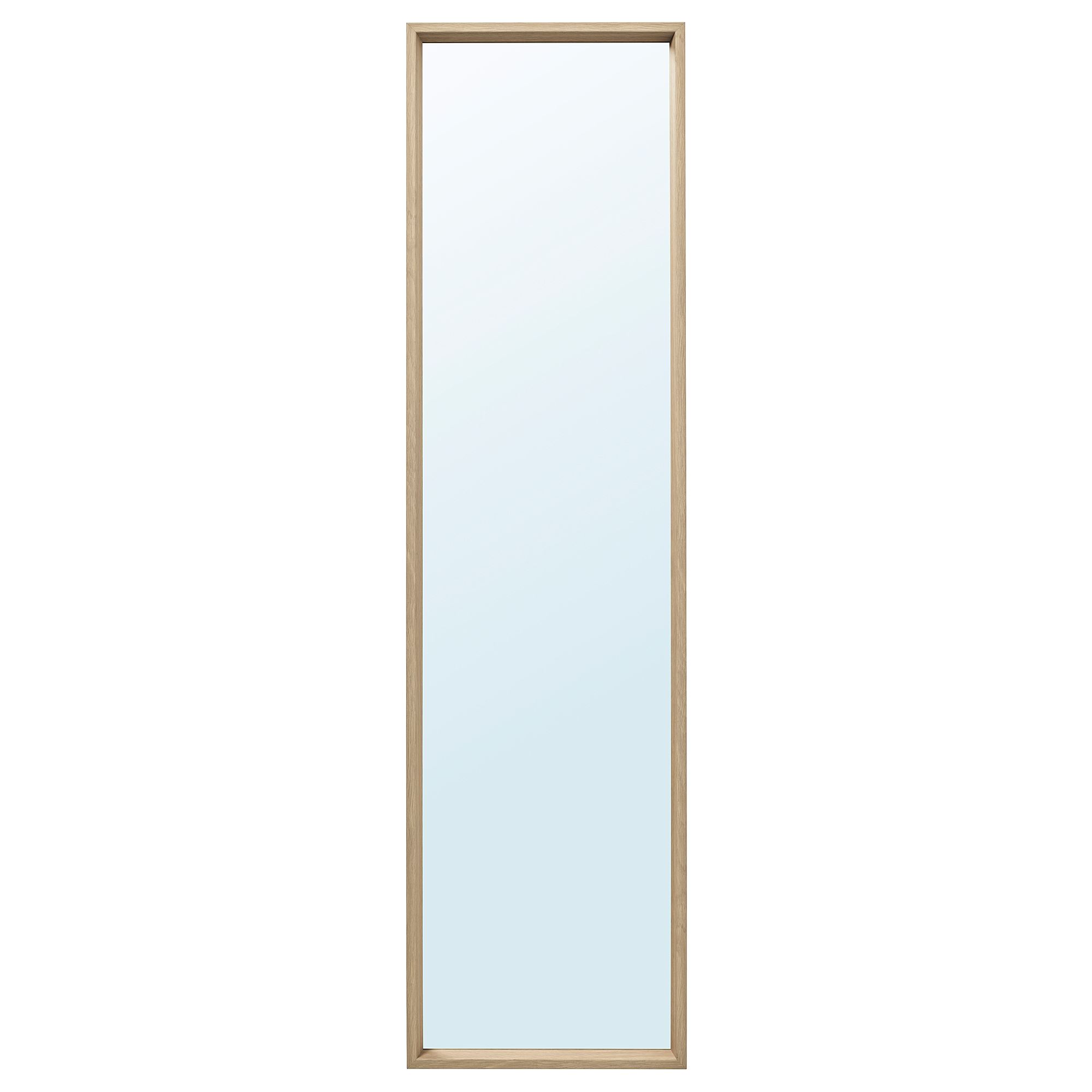 NISSEDAL ağartılmış meşe görünümlü 40x150 cm boy aynası - 80390868