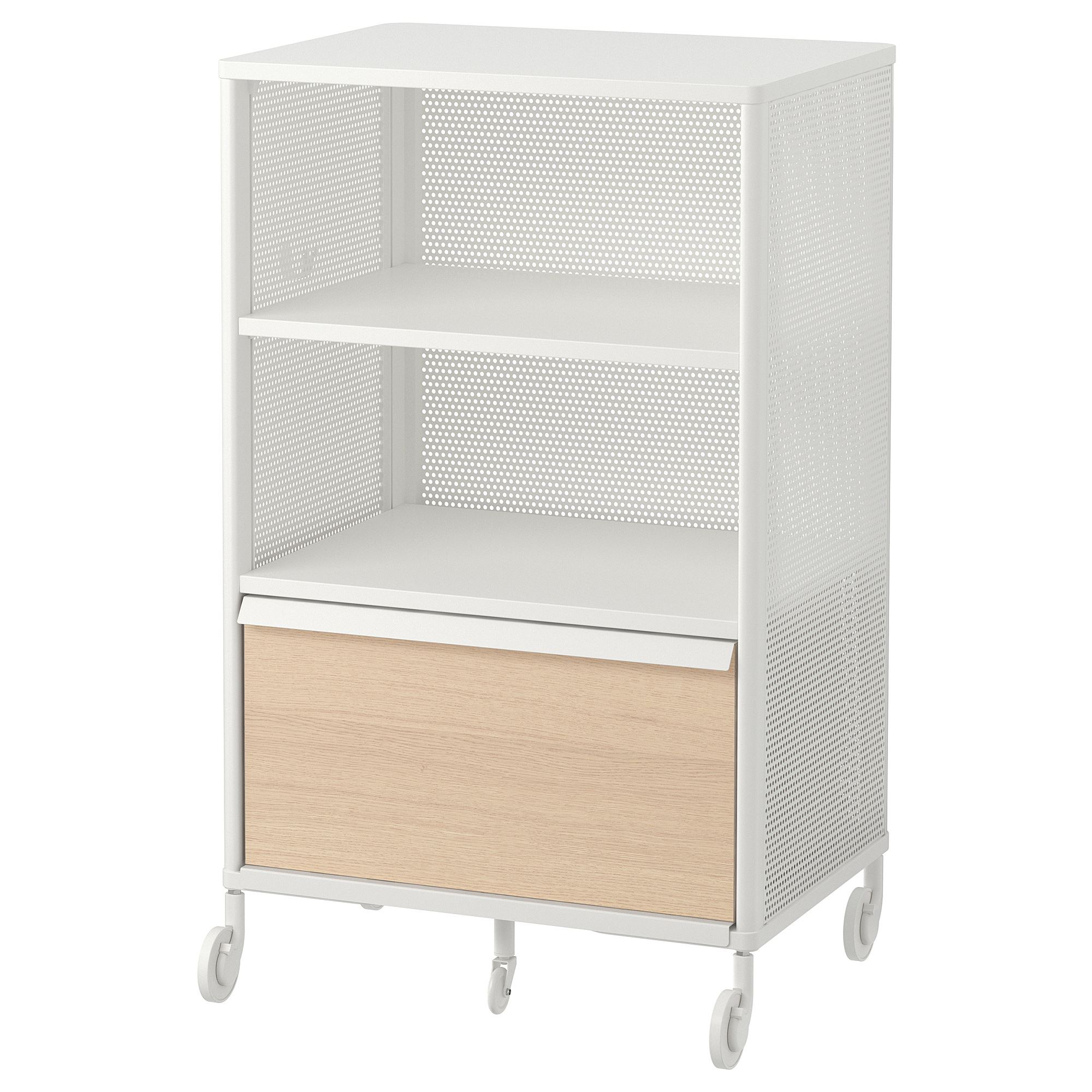BEKANT white 61x101 cm office cabinet with smart lock - 59286963