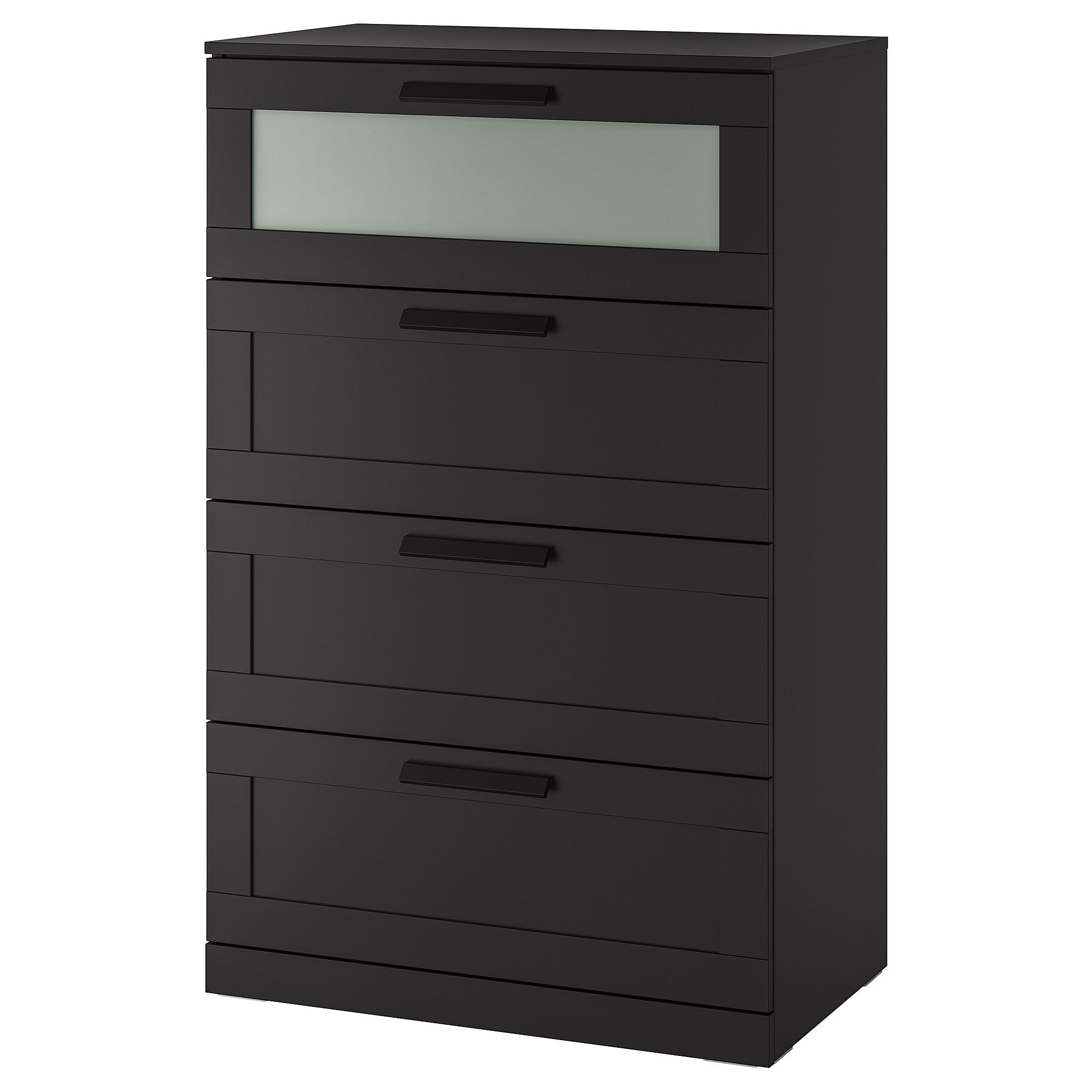 BRIMNES black 78x124 cm chest of 4 drawers - 10392045 | IKEA