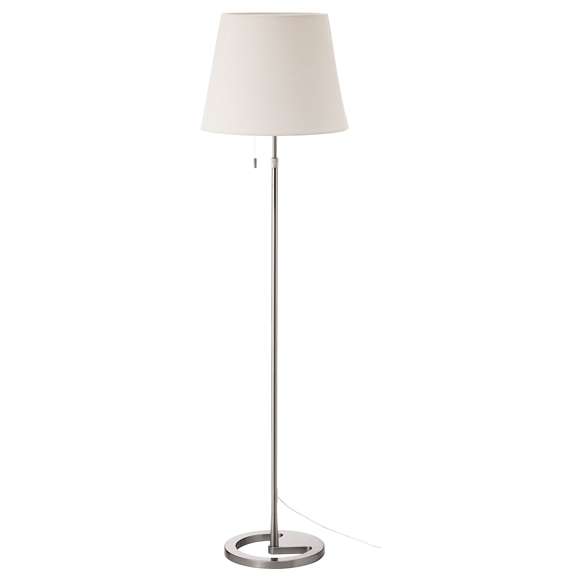 NYFORS nickel-plated/white floor lamp - 90303106 | IKEA