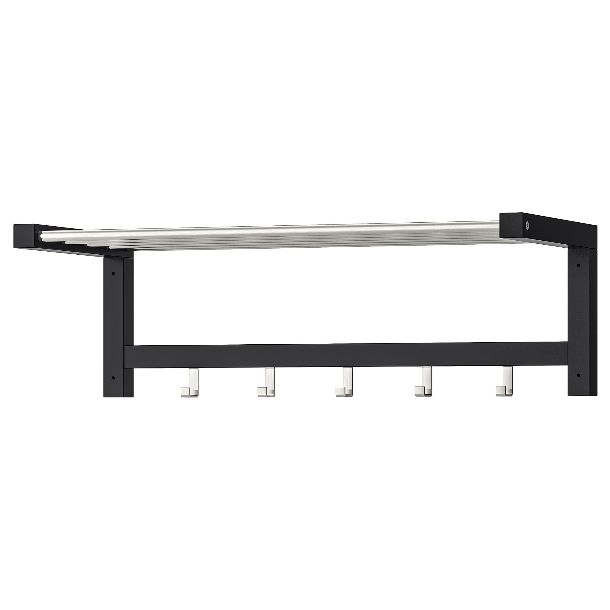 TJUSIG black 79x32 cm rack with hooks - 20152634 | IKEA