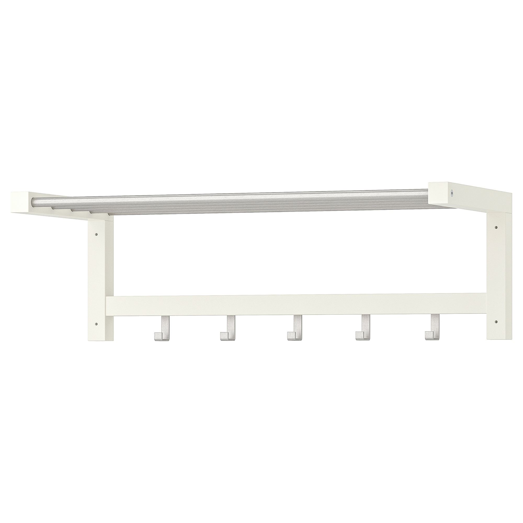 IKEA ラック TJUSIG white 79x32 cm rack with hooks - 40152633 | IKEA