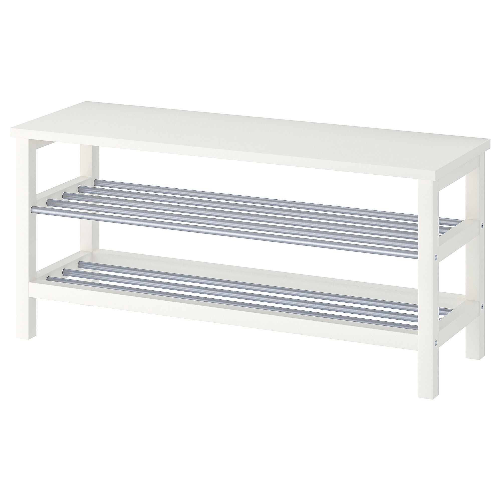 TJUSIG white 108x50 cm bench with shoe storage - 70152702 | IKEA