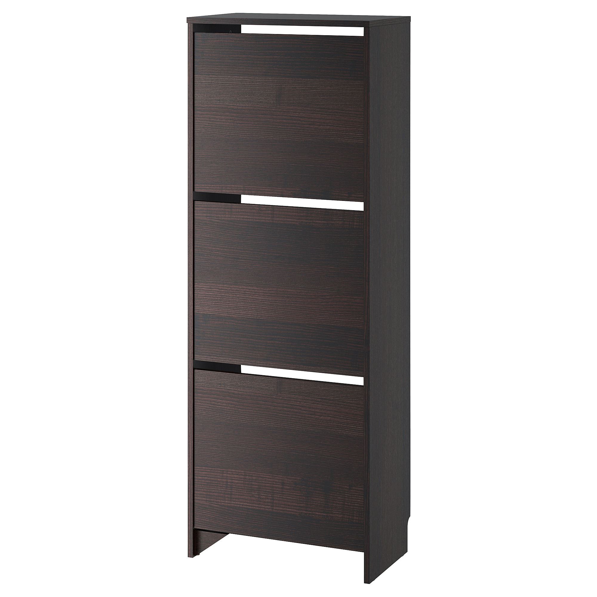 BISSA black-brown 49x28x135 cm shoe cabinet/storage - 50248428 | IKEA