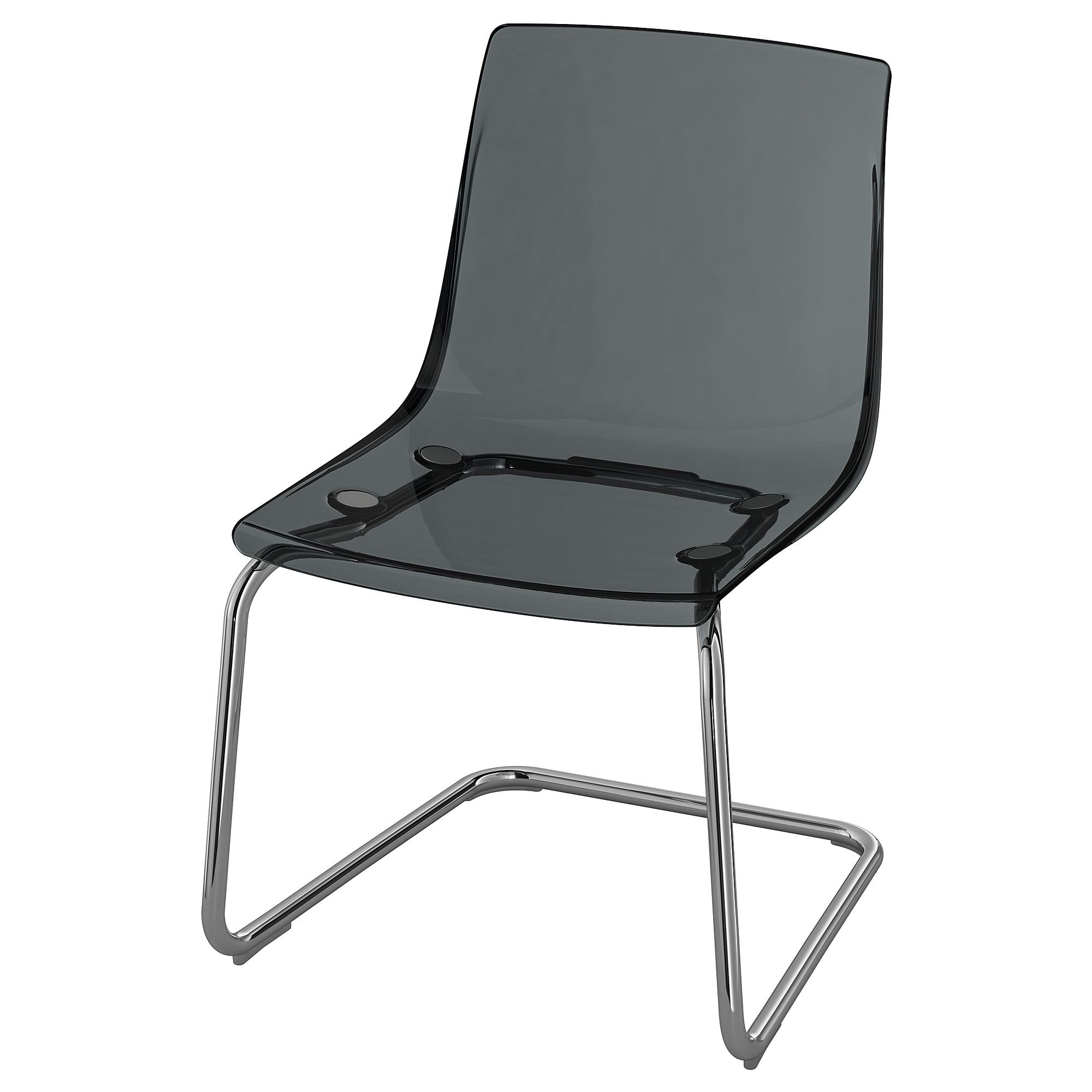 TOBIAS grey/chrome-plated plastic chair - 20349674 | IKEA