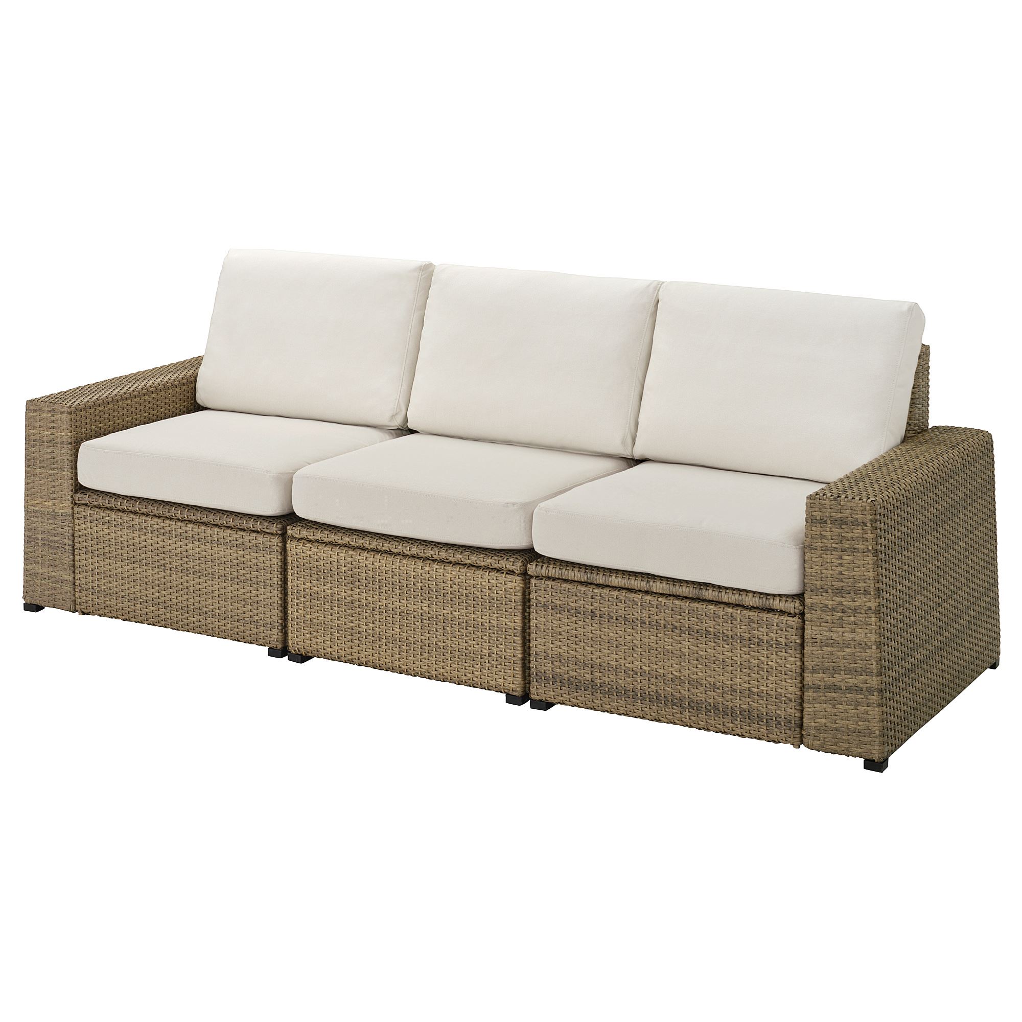 イケア　屋外　SOLLERÖN ソファ SOLLERÖN brown 223x82x88 cm 3-seat garden sofa - 29252484 | IKEA