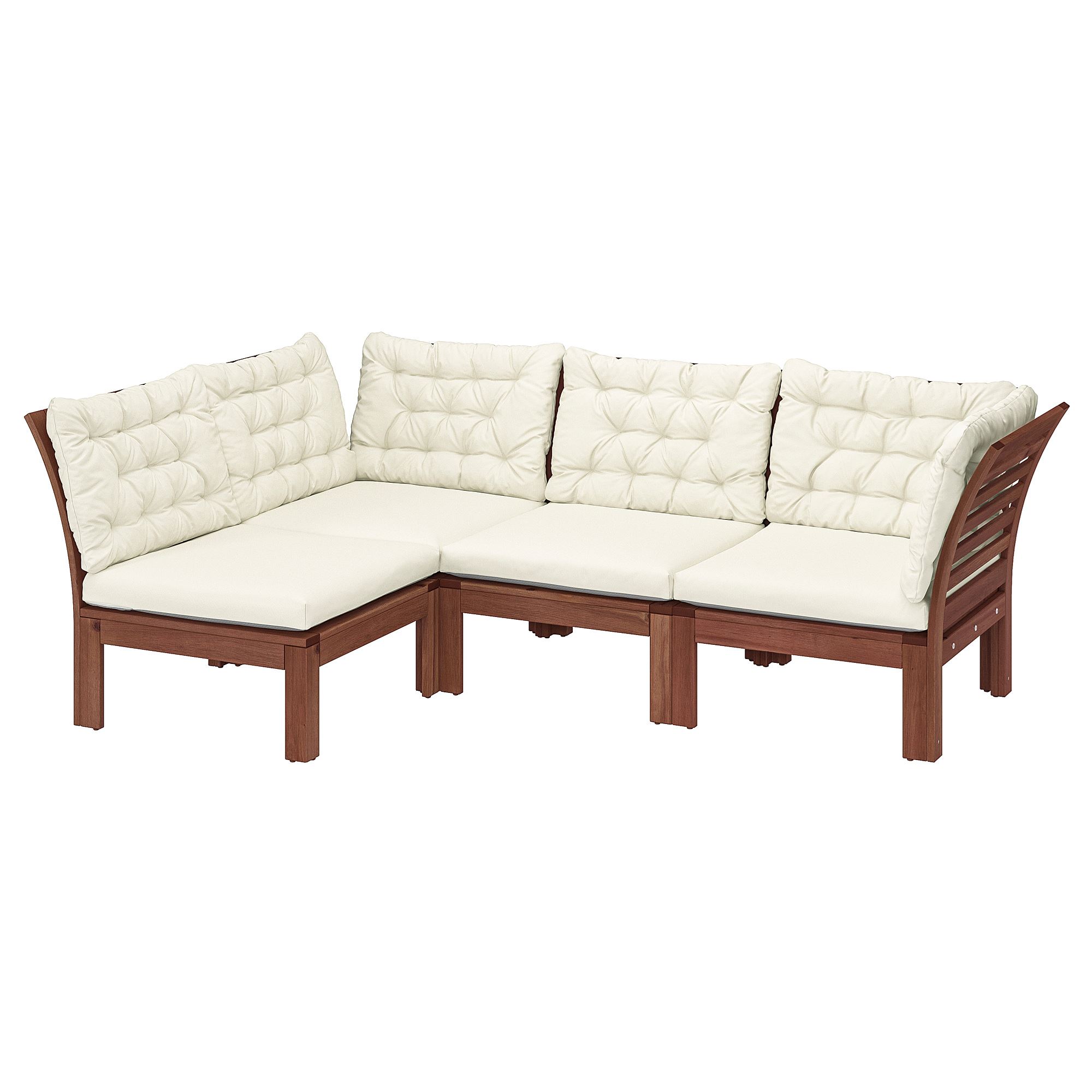 APPLARÖ brown 143/223x80 cm garden corner sofa set - 19303827 | IKEA