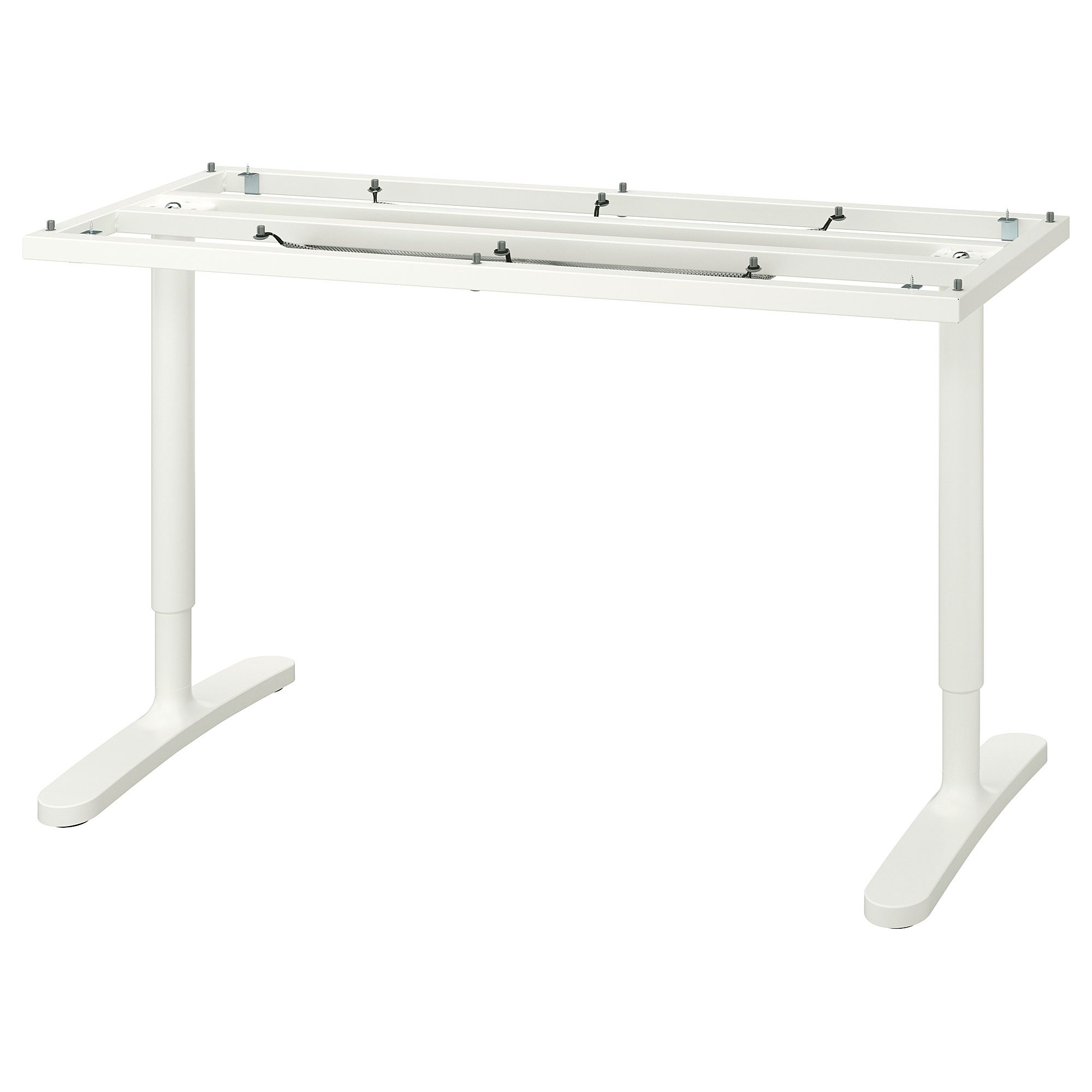BEKANT white 140x60 cm underframe for table top - 90255327 | IKEA