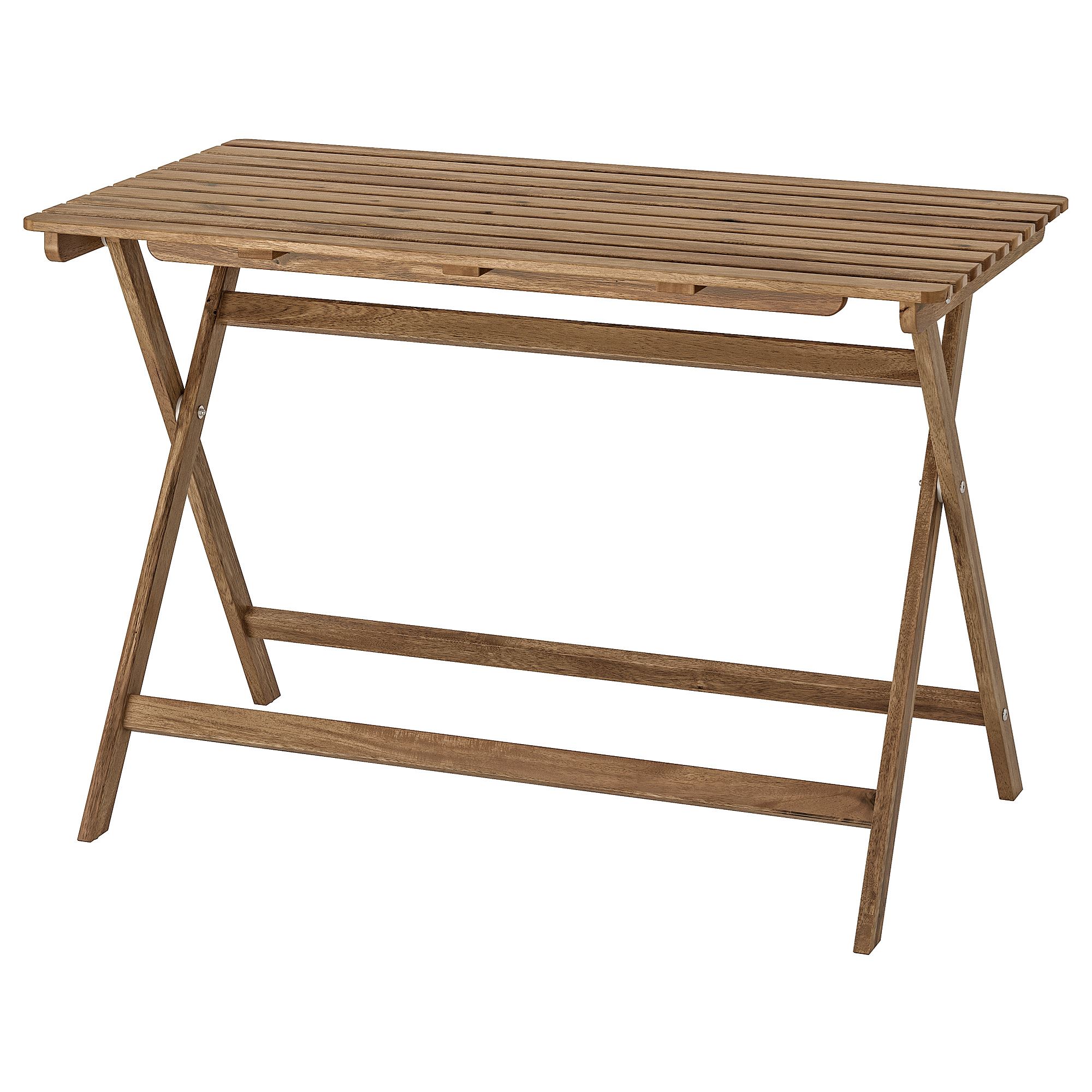 ASKHOLMEN light brown 112x62 cm foldable table - 10337817 | IKEA