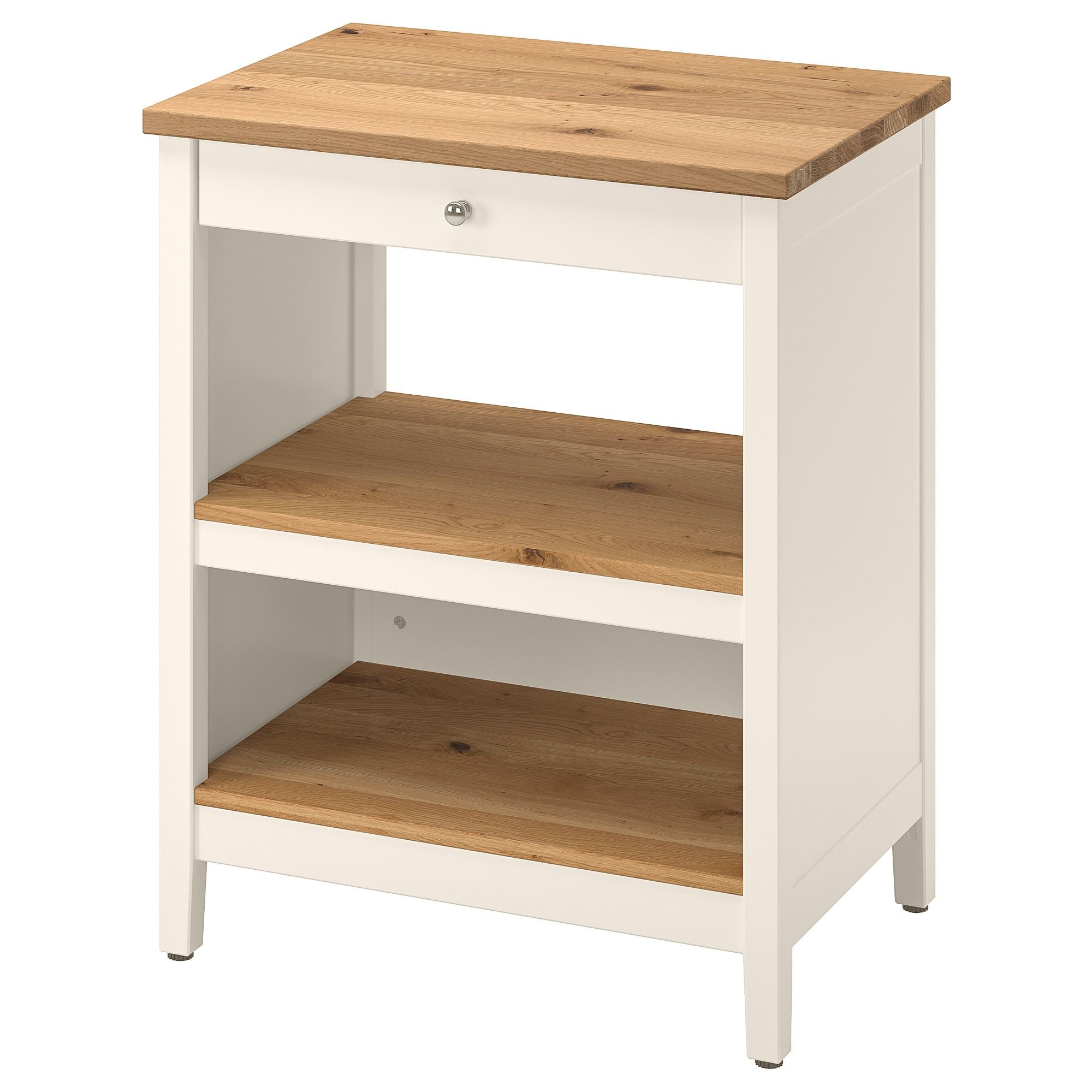TORNVIKEN off-white/oak 72x52 cm kitchen island - 00393371 | IKEA