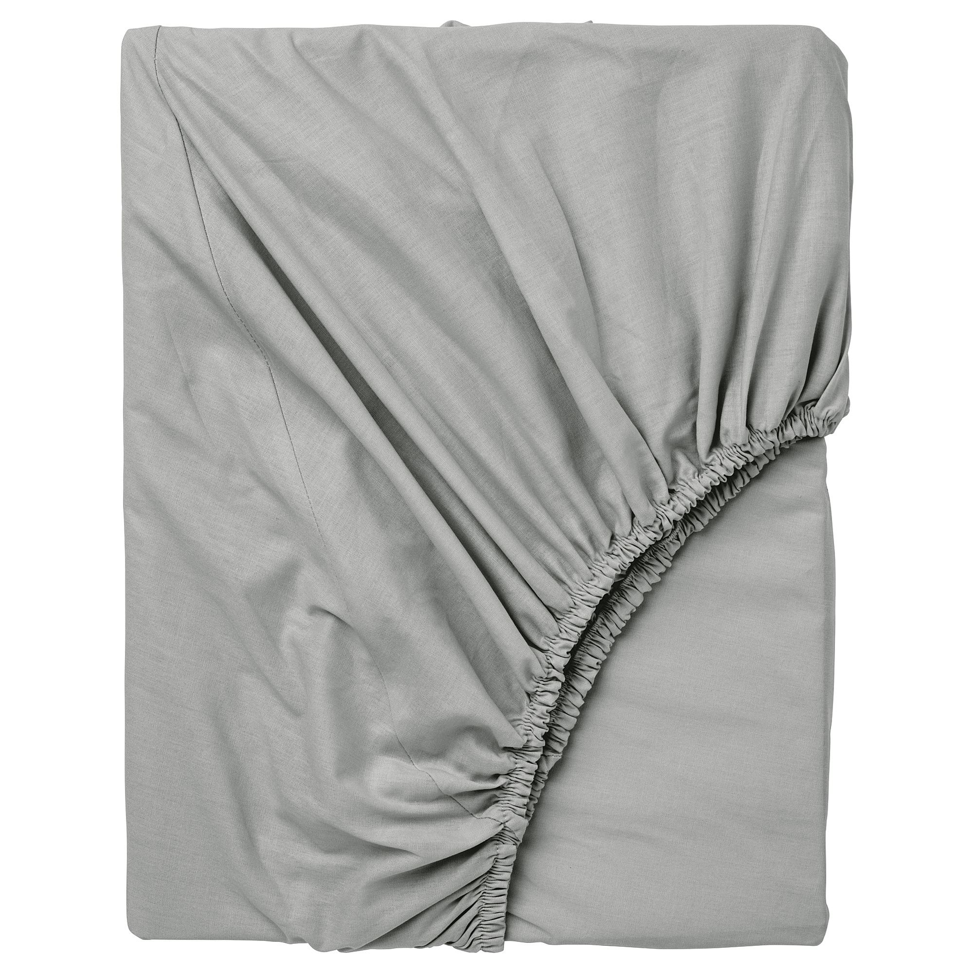 DVALA light grey 180x200 cm fitted sheet - 80482453 | IKEA