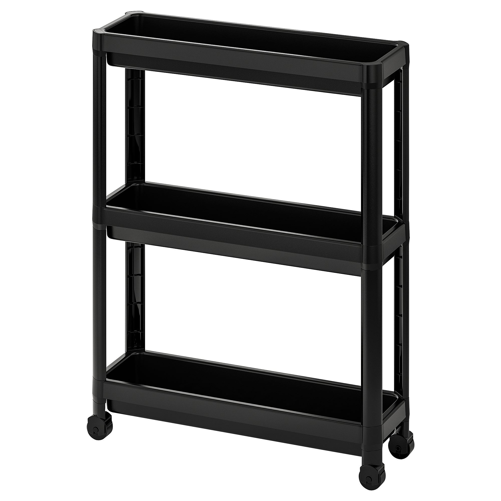 VESKEN black 54x18x71 cm serving table - 60471224 | IKEA