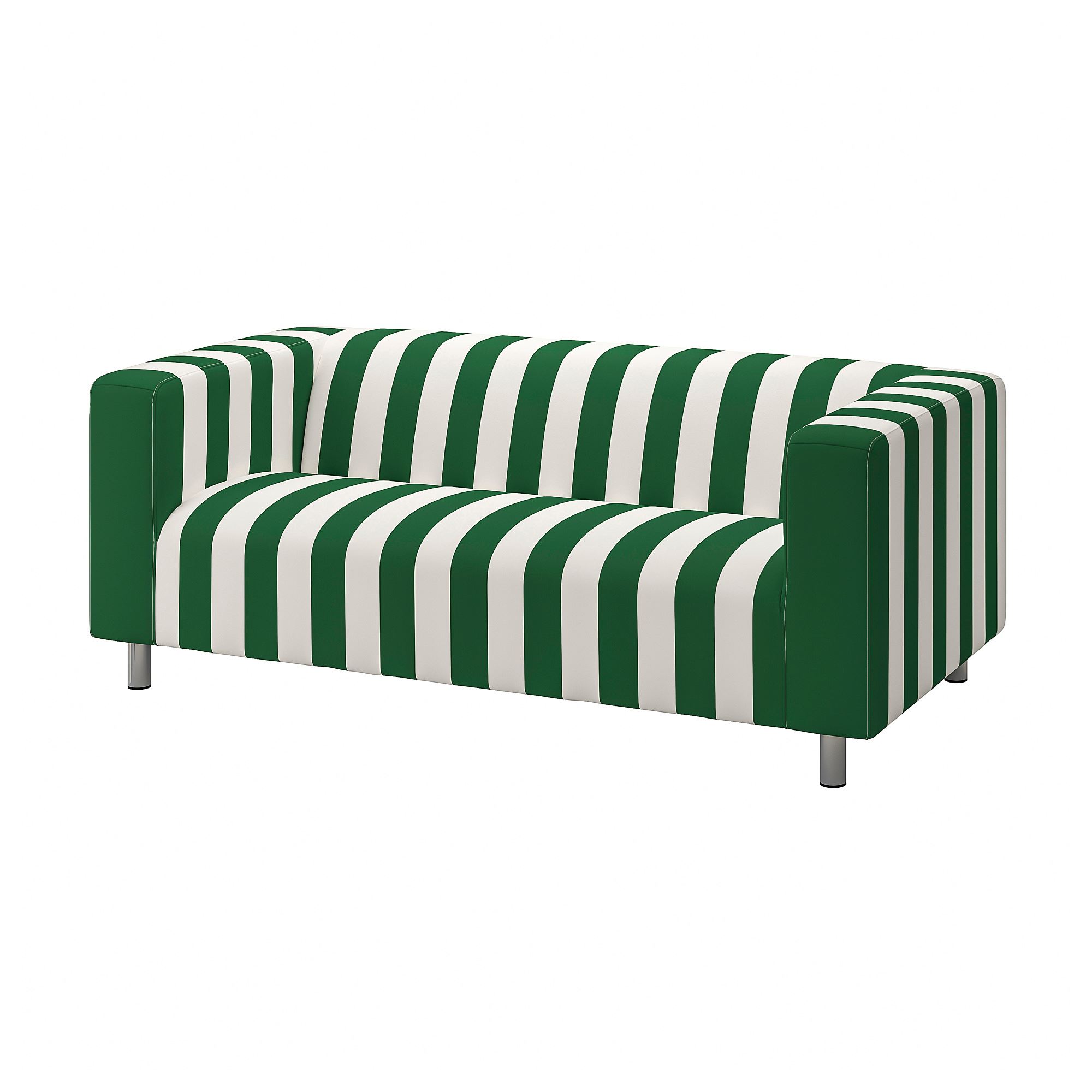 KLIPPAN radbyn green/white 2-seat sofa - 89326514 | IKEA
