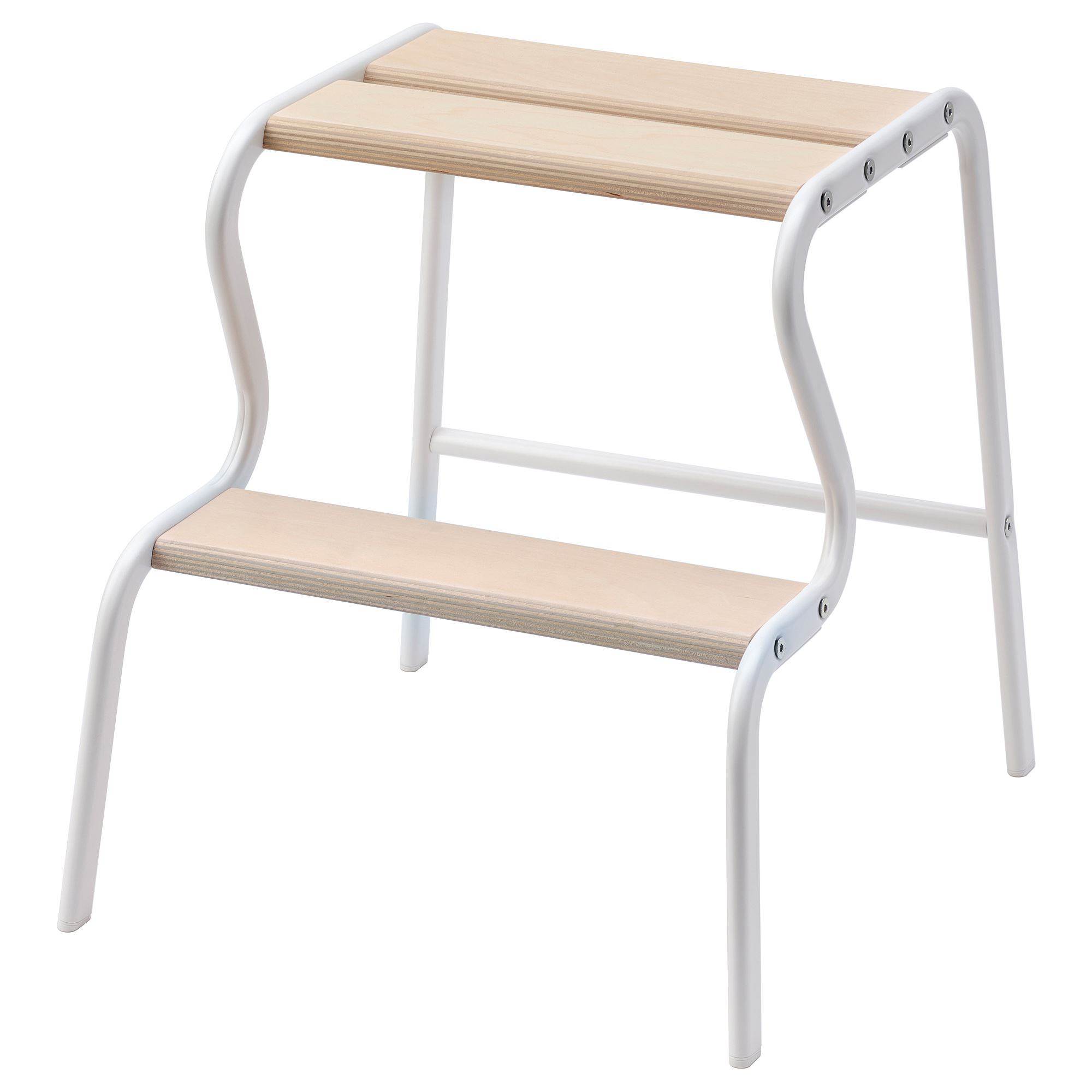 GRUBBAN white/birch step stool - 30442407 | IKEA