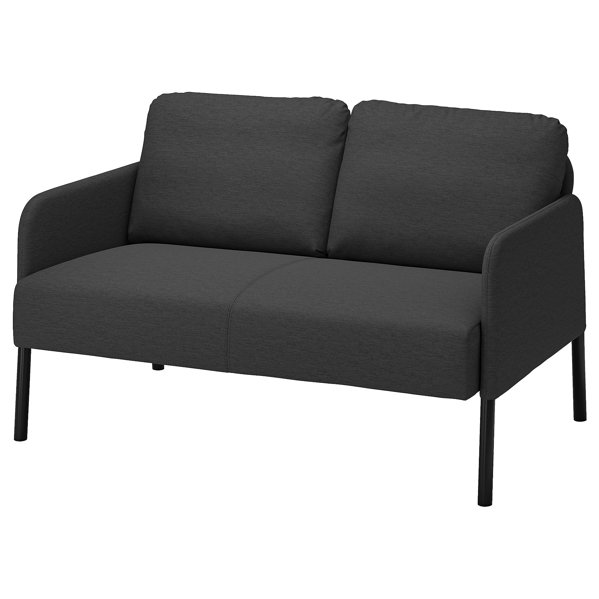 GLOSTAD knisa dark grey 2-seat sofa - 50489012 | IKEA