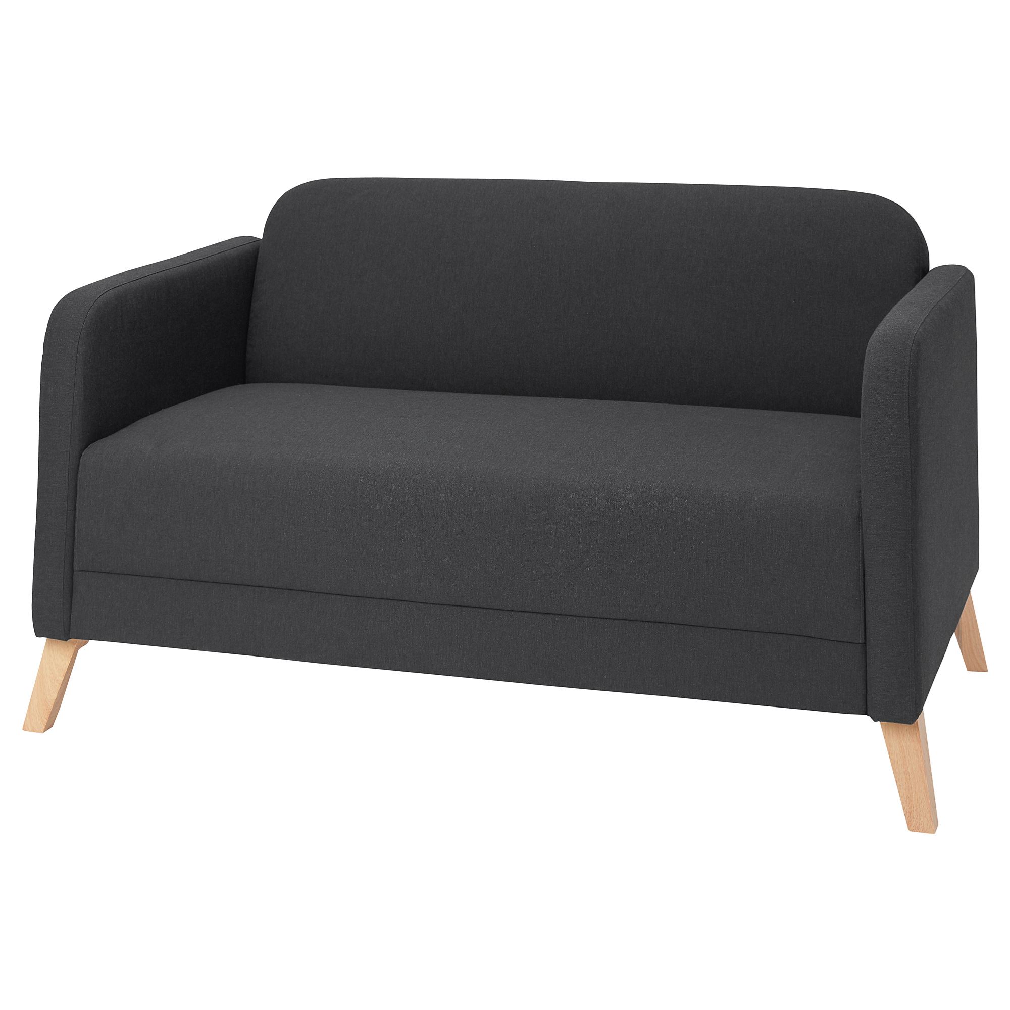 LINANAS vissle dark grey 2-seat sofa - 80503375 | IKEA
