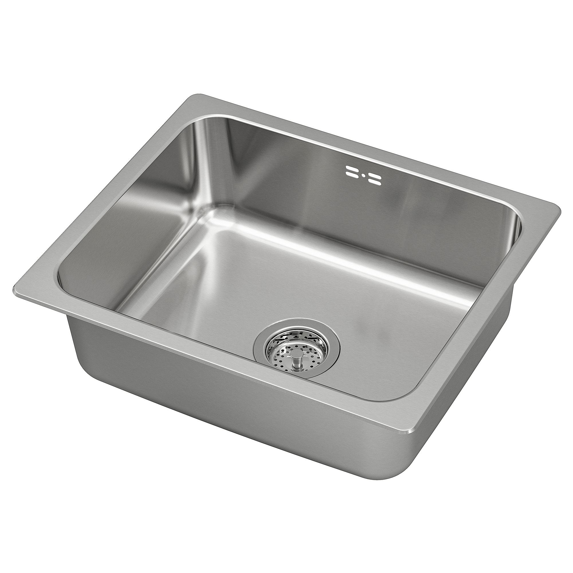 HILLESJÖN/LILLVIKEN stainless steel 56x46 cm single-bowl insert