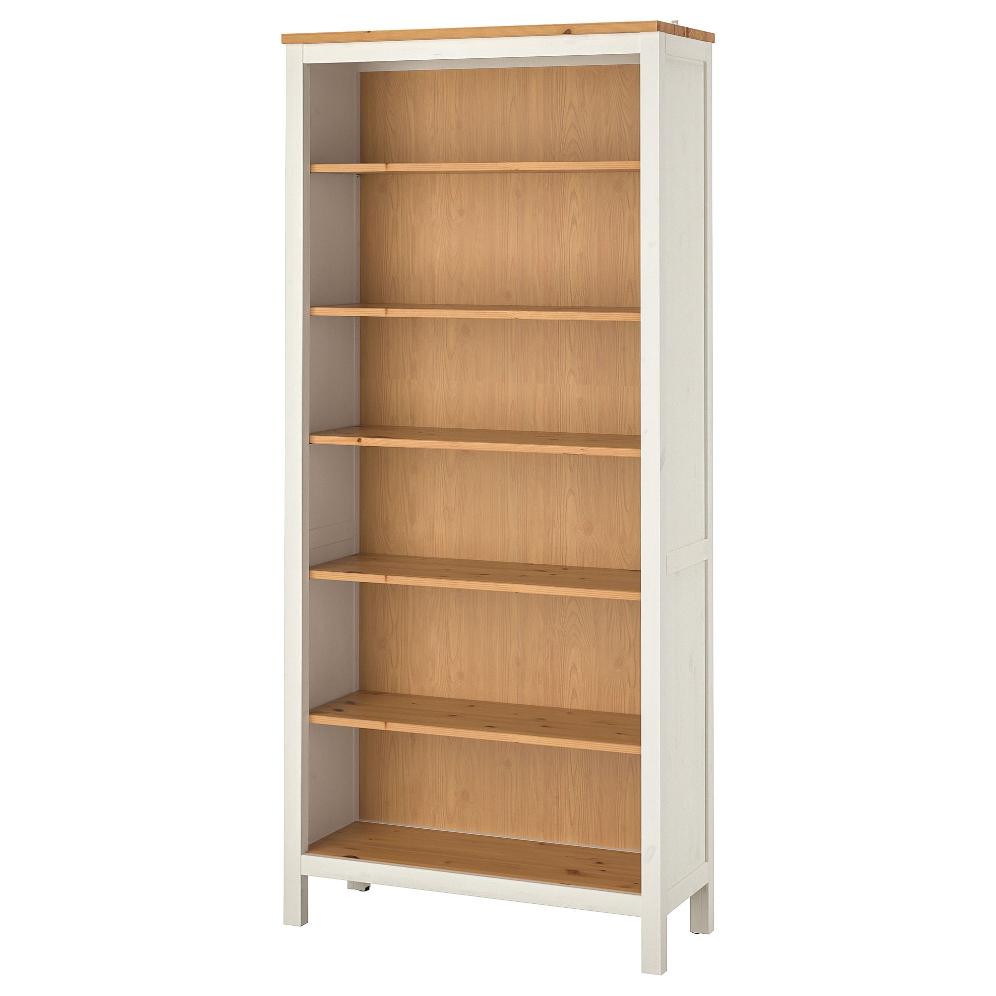 (IKEA)(未使用)(直接引取り希望)HEMNES 書棚, ホワイト HEMNES white stain/light brown 90x197 cm bookcase - 60413502 | IKEA