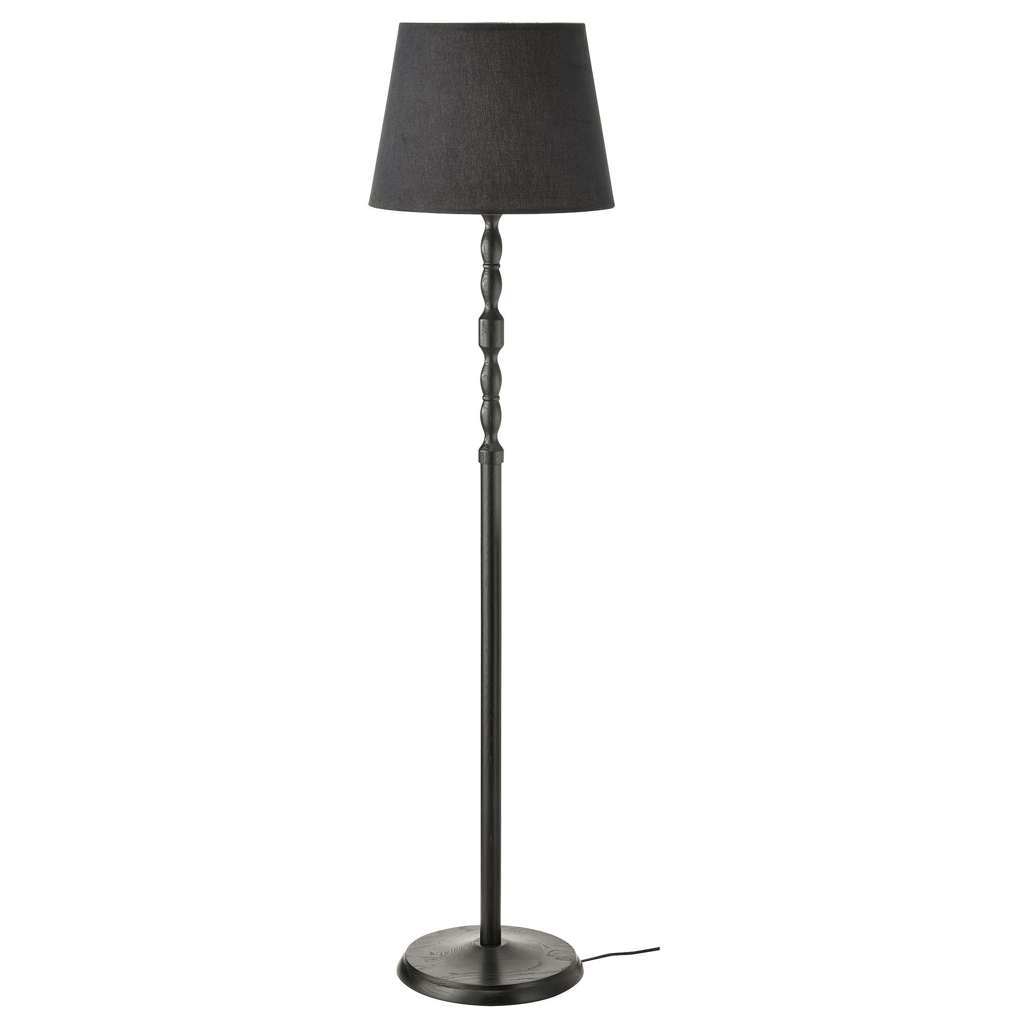 KINNAHULT black ash-black floor lamp - 70488403 | IKEA