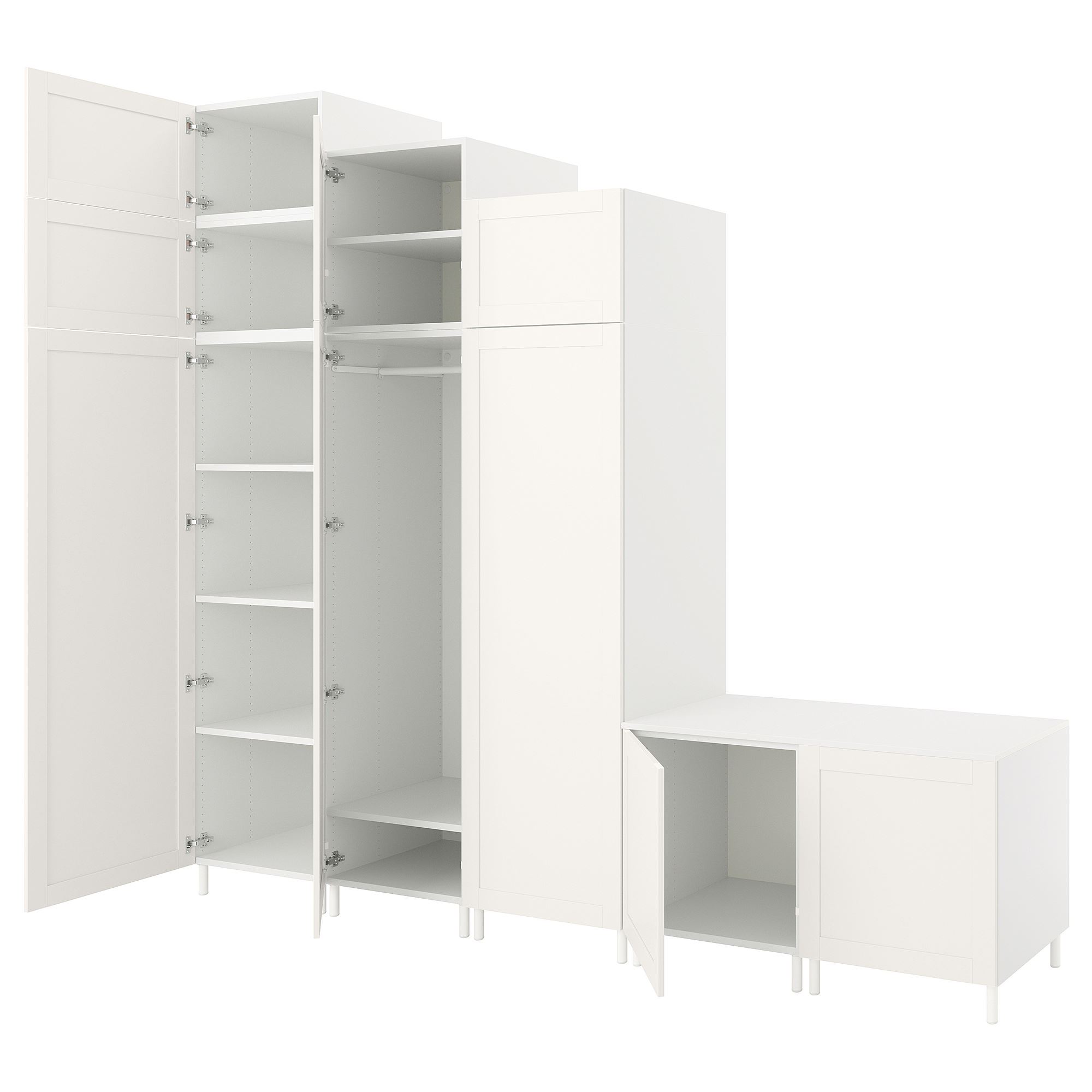 PLATSA/SANNIDAL white 300x57x271 cm PLATSA wardrobe - 79424322 | IKEA