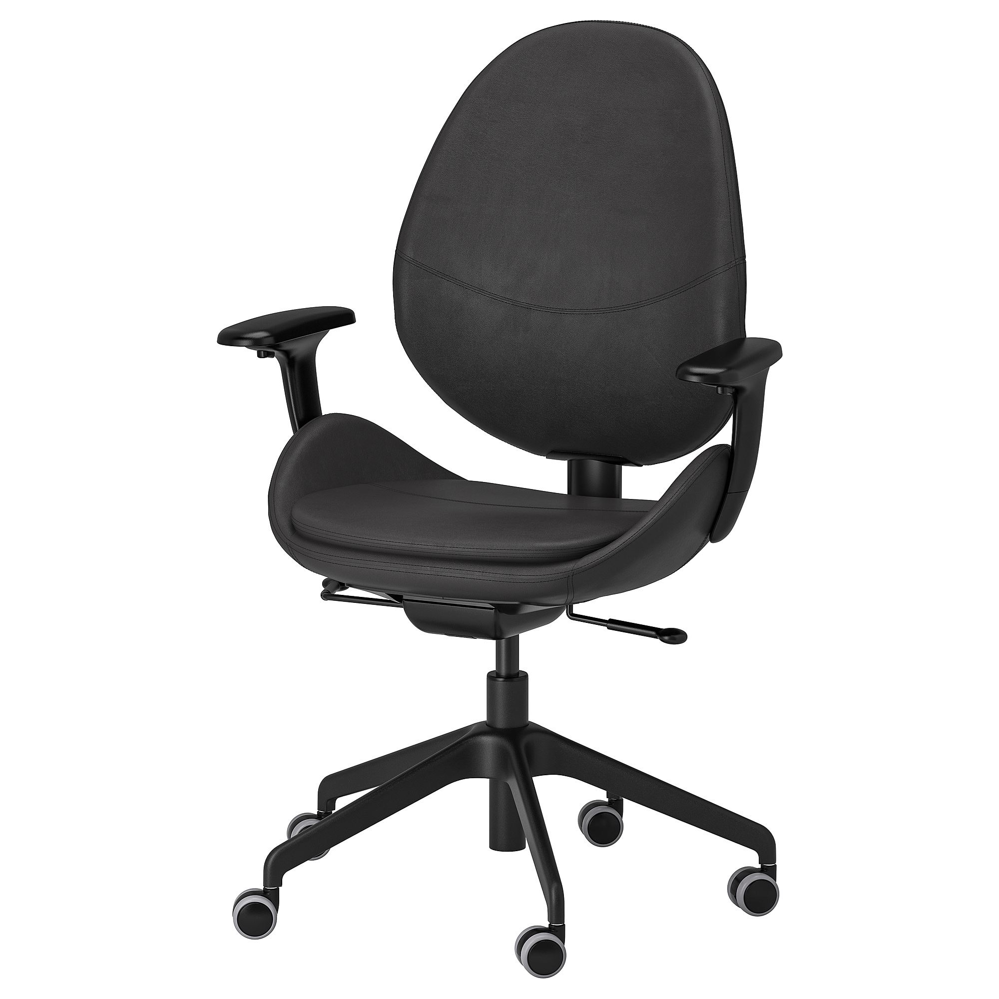 HATTEFJALL smidig black office chair - 50538965 | IKEA