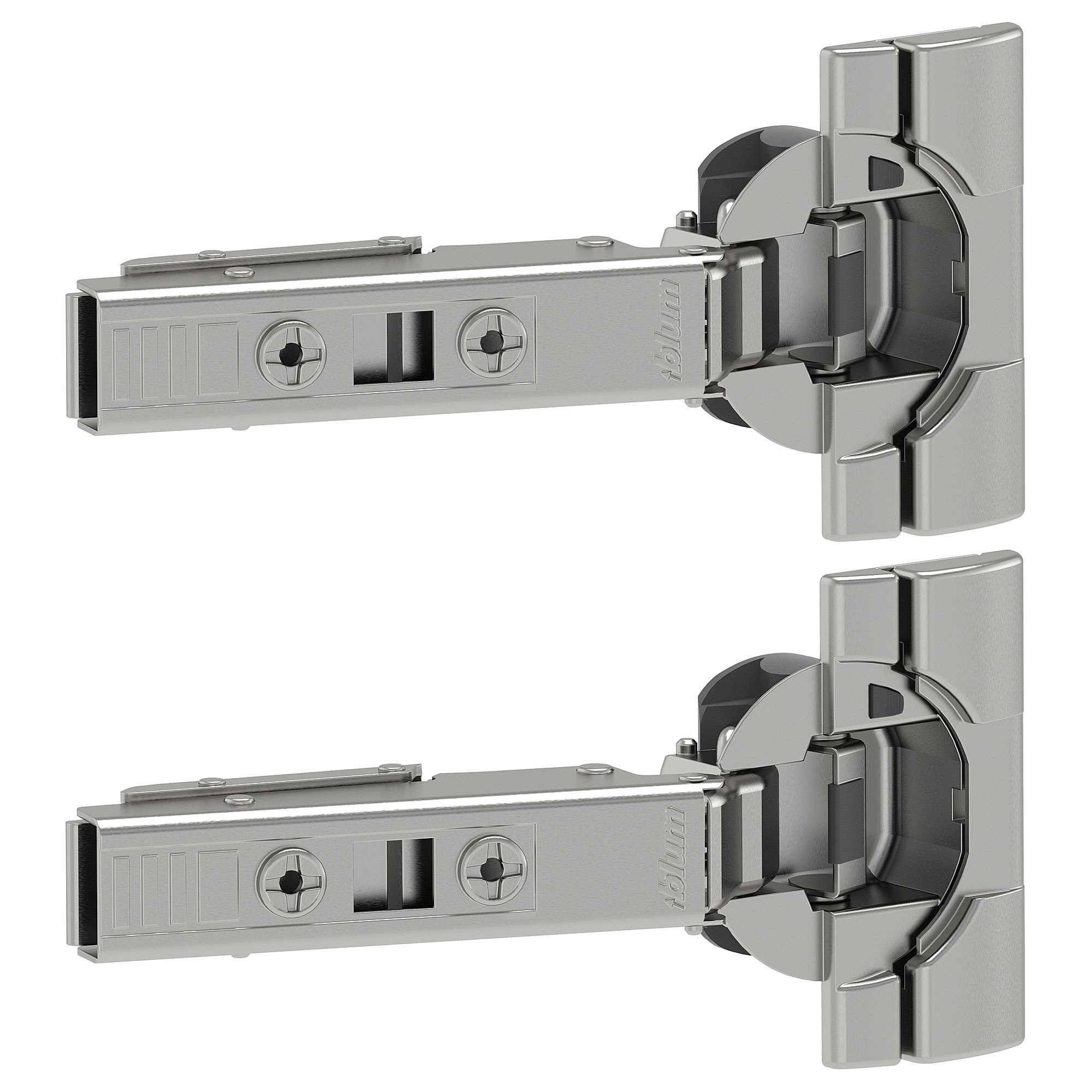 UTRUSTA grey 110 ° hinge with built-in damper for kitchen