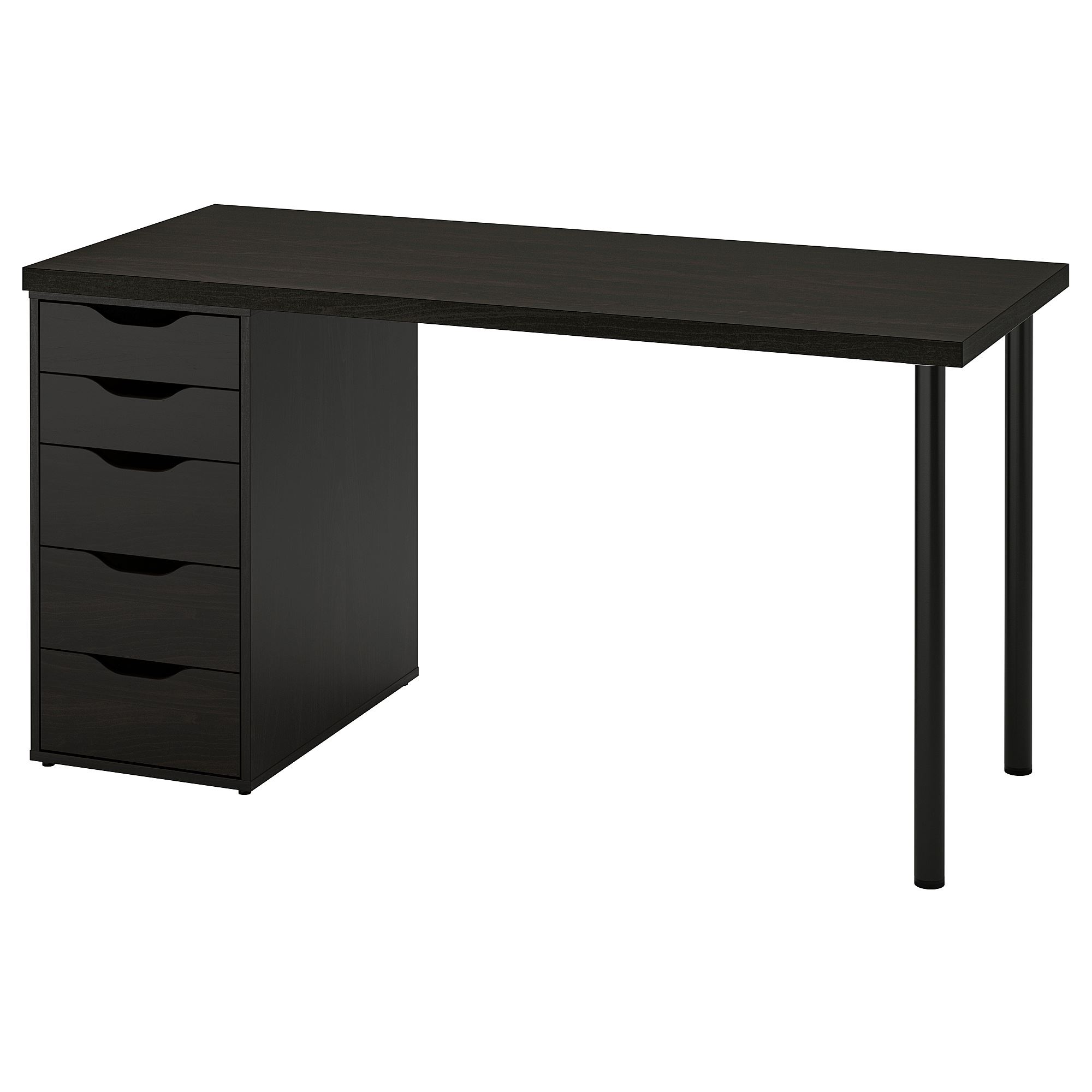 ALEX blackbrown 140x60 cm desk - 89432171 | IKEA