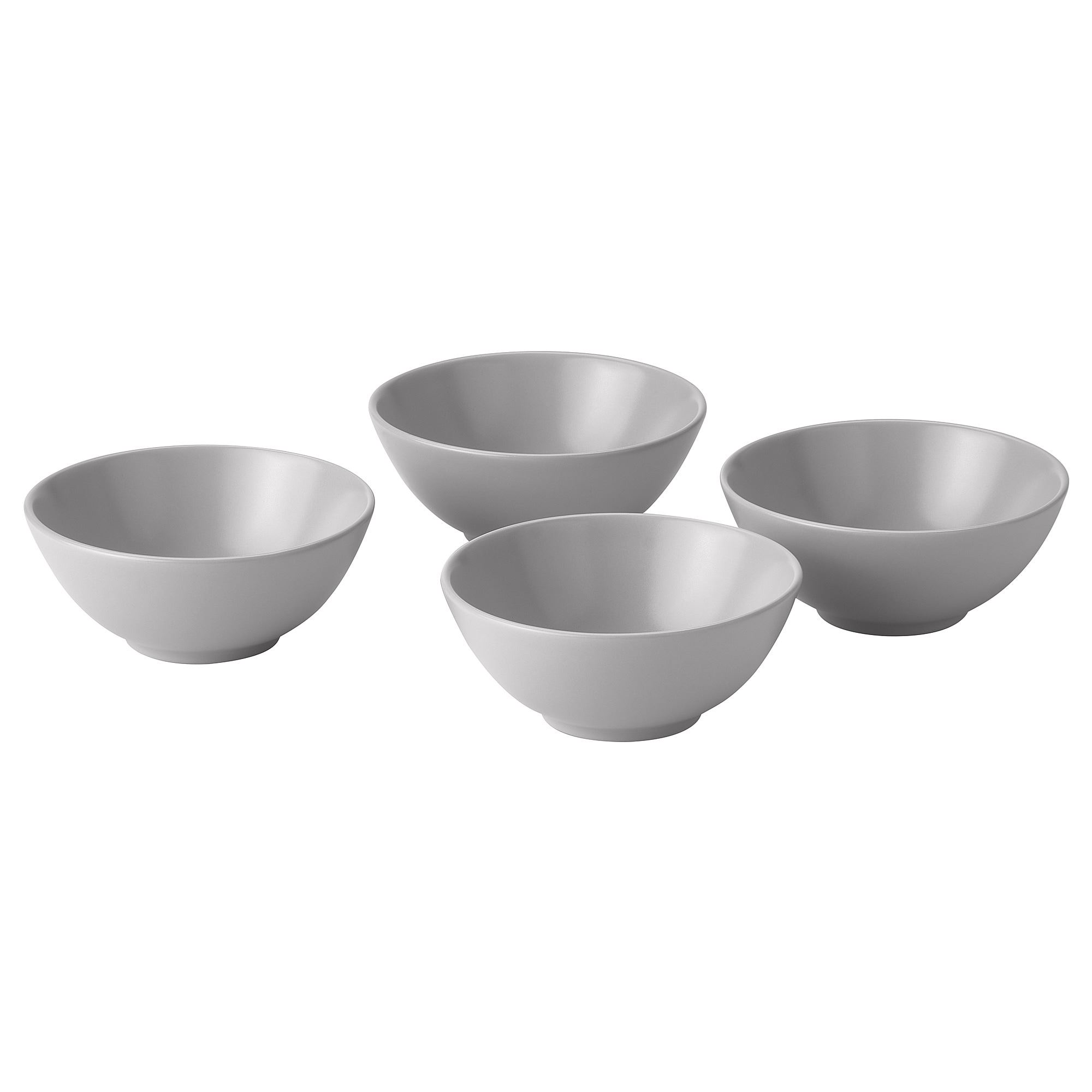 FARGKLAR matte light gray 16 cm ceramic bowl set - 50479353 | IKEA