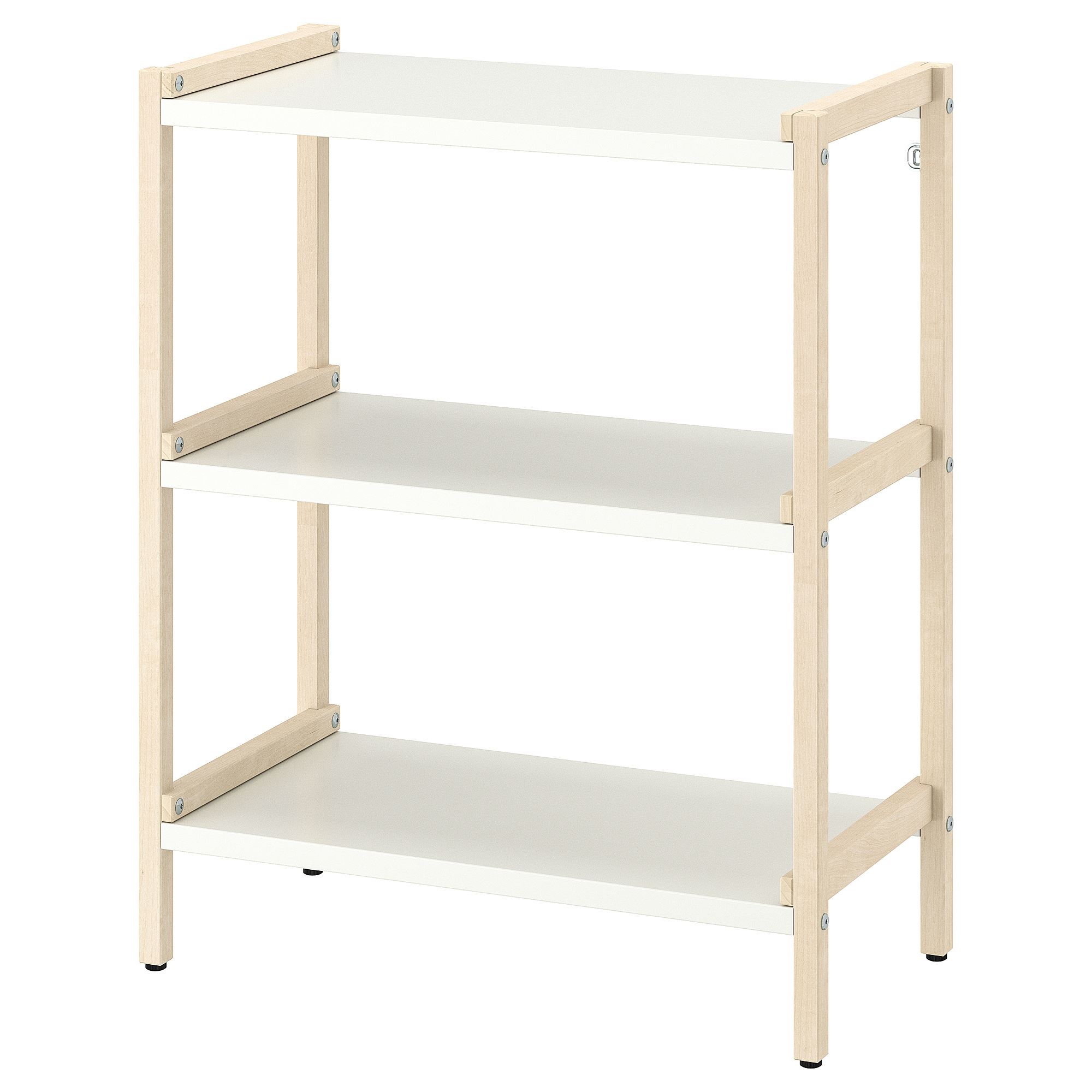 IKEAイケア オープンシェルフ トレービー A EKENABBEN white/aspen 70x34x86 cm Open Shelving Unit - 10487816 | IKEA